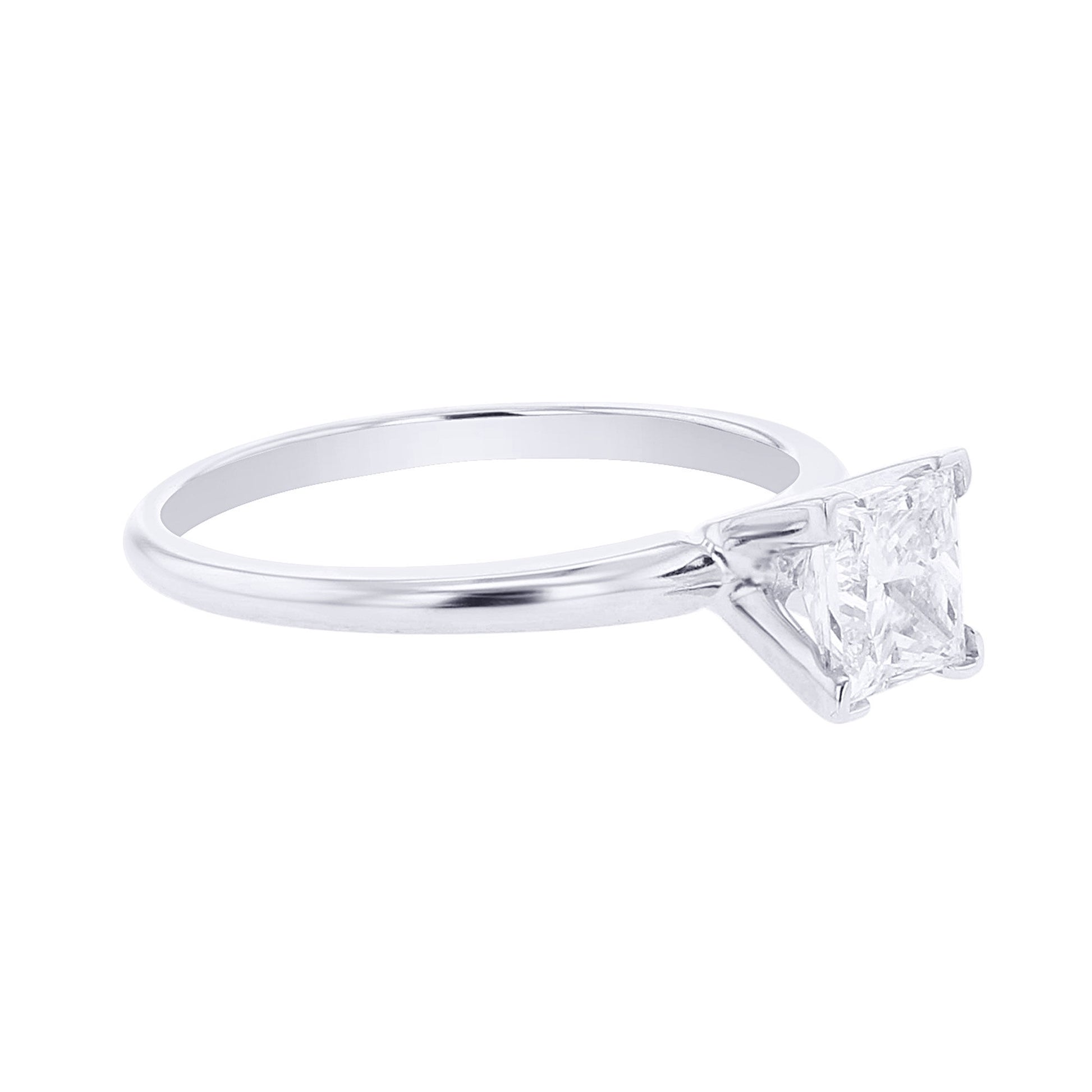 Classic Princess Solitaire Ready for Love Diamond Engagement Ring 1ct