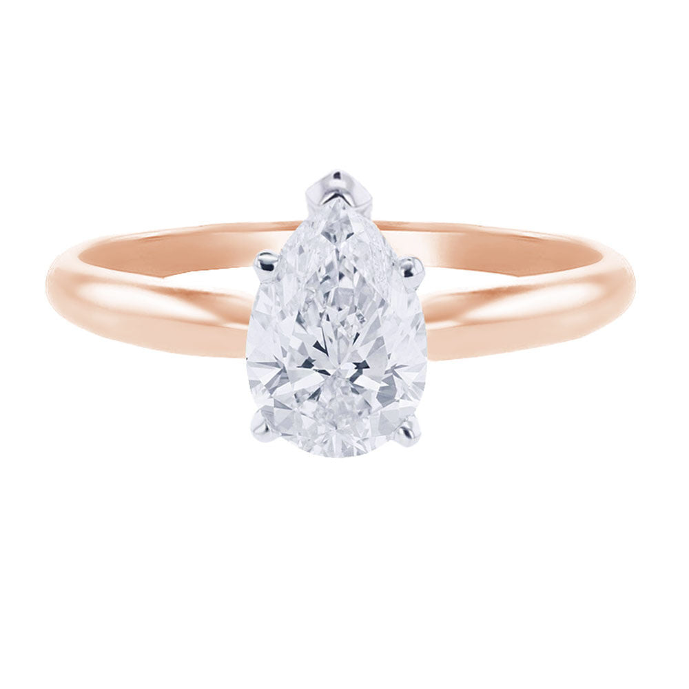 Christa Pear Solitaire Ready for Love Diamond Engagement Ring 1ct