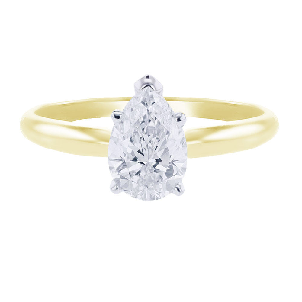 Christa Pear Solitaire Ready for Love Diamond Engagement Ring 1ct