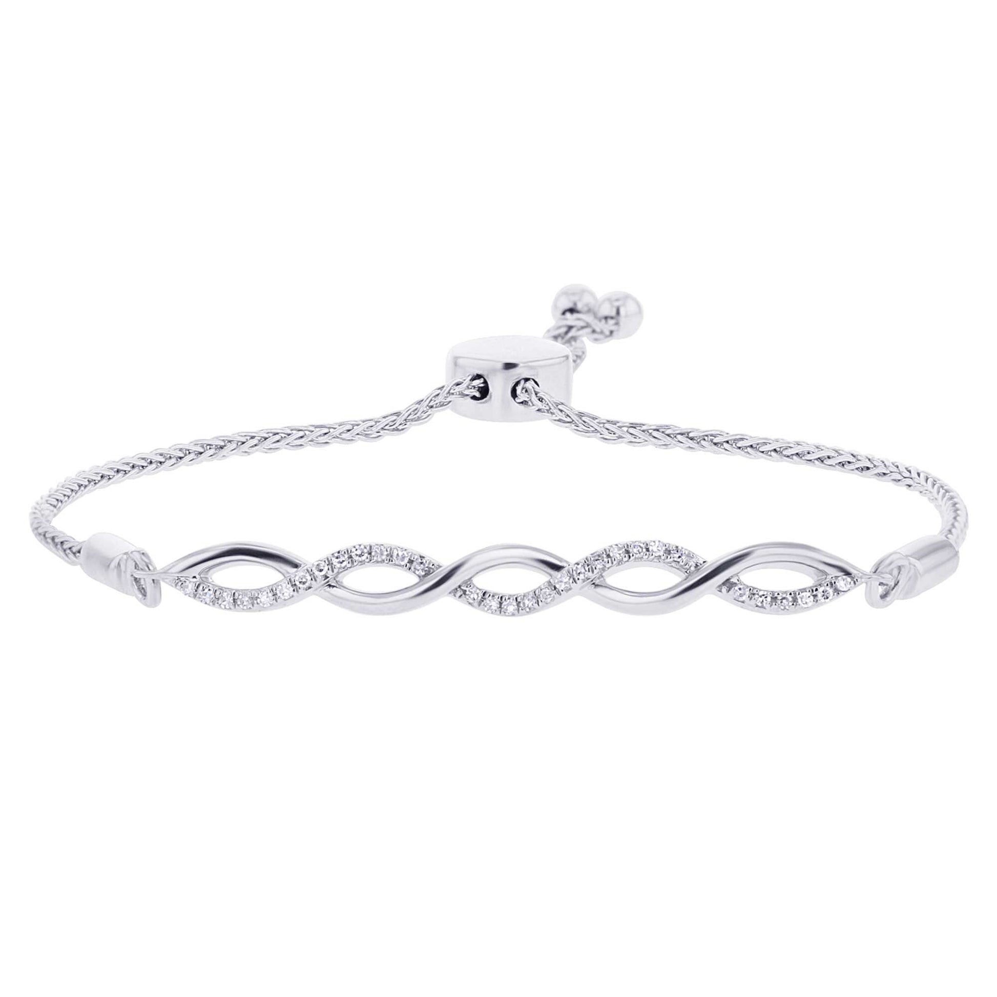 Silver Infinity Diamond Bracelet