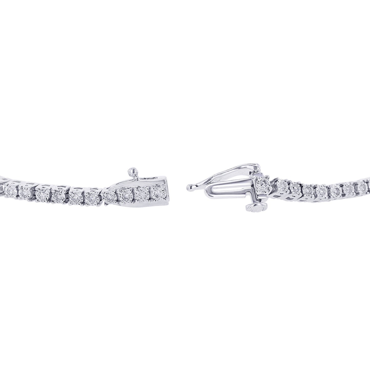 Silver Mirage Diamond Tennis Bracelet 1/2ct