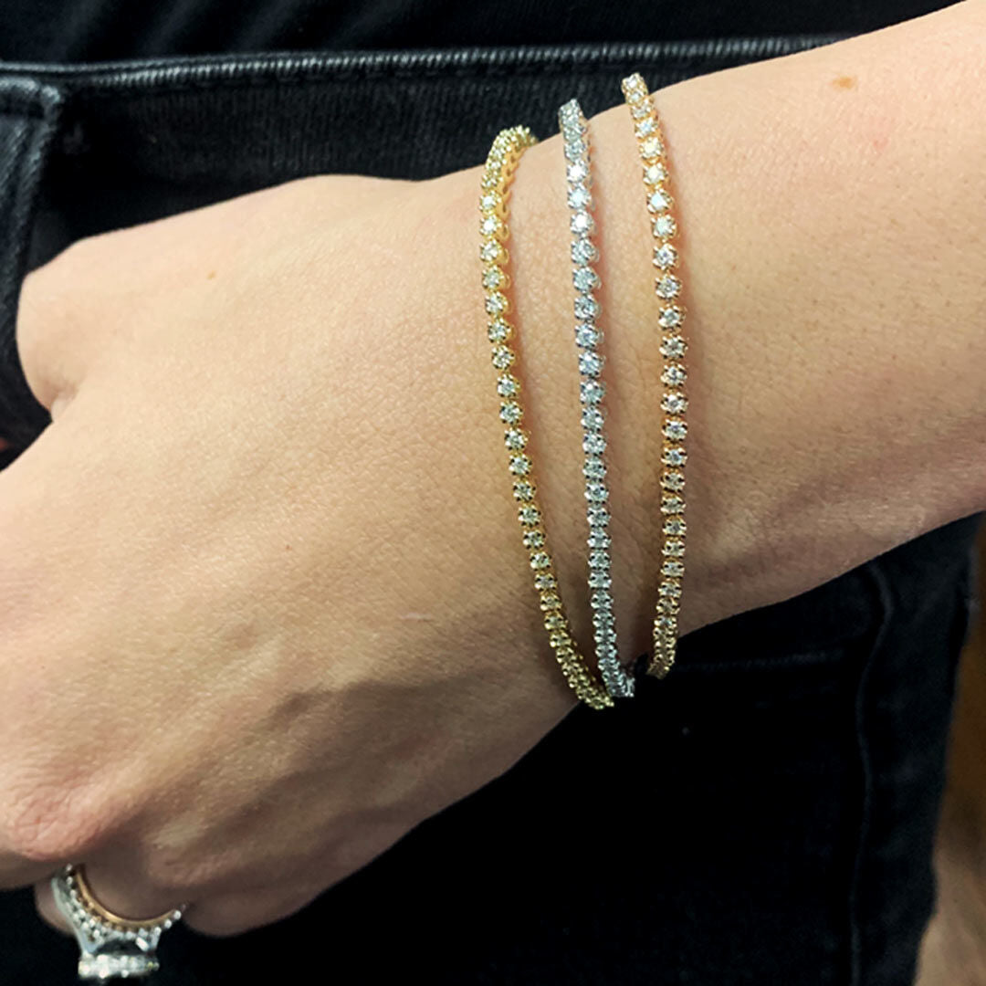 18K White Gold Diamond Tennis Bracelet, 2ct. - Nazar's & Co. Jewelers