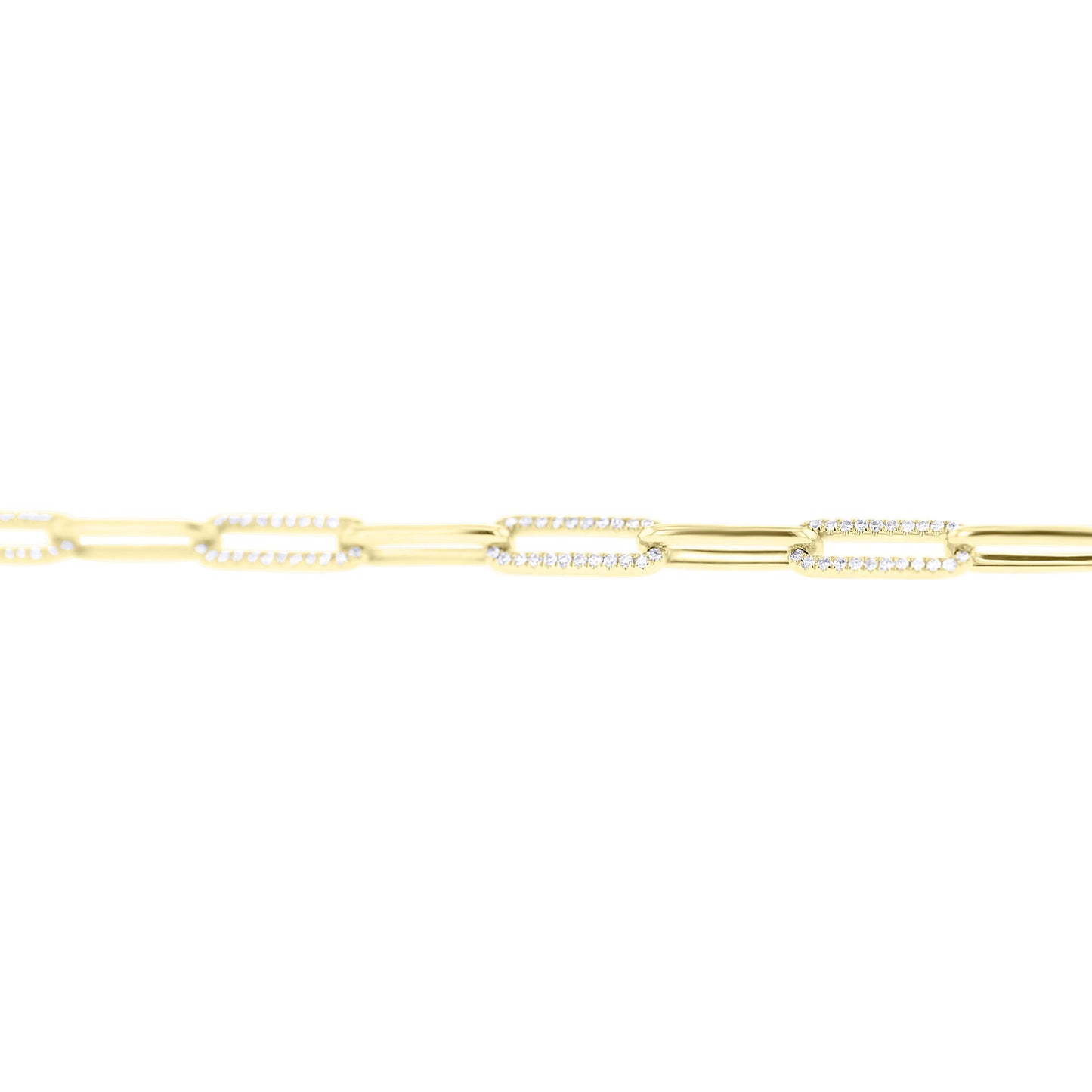 Shaula Paper Clip Pave Diamond Link Bracelet