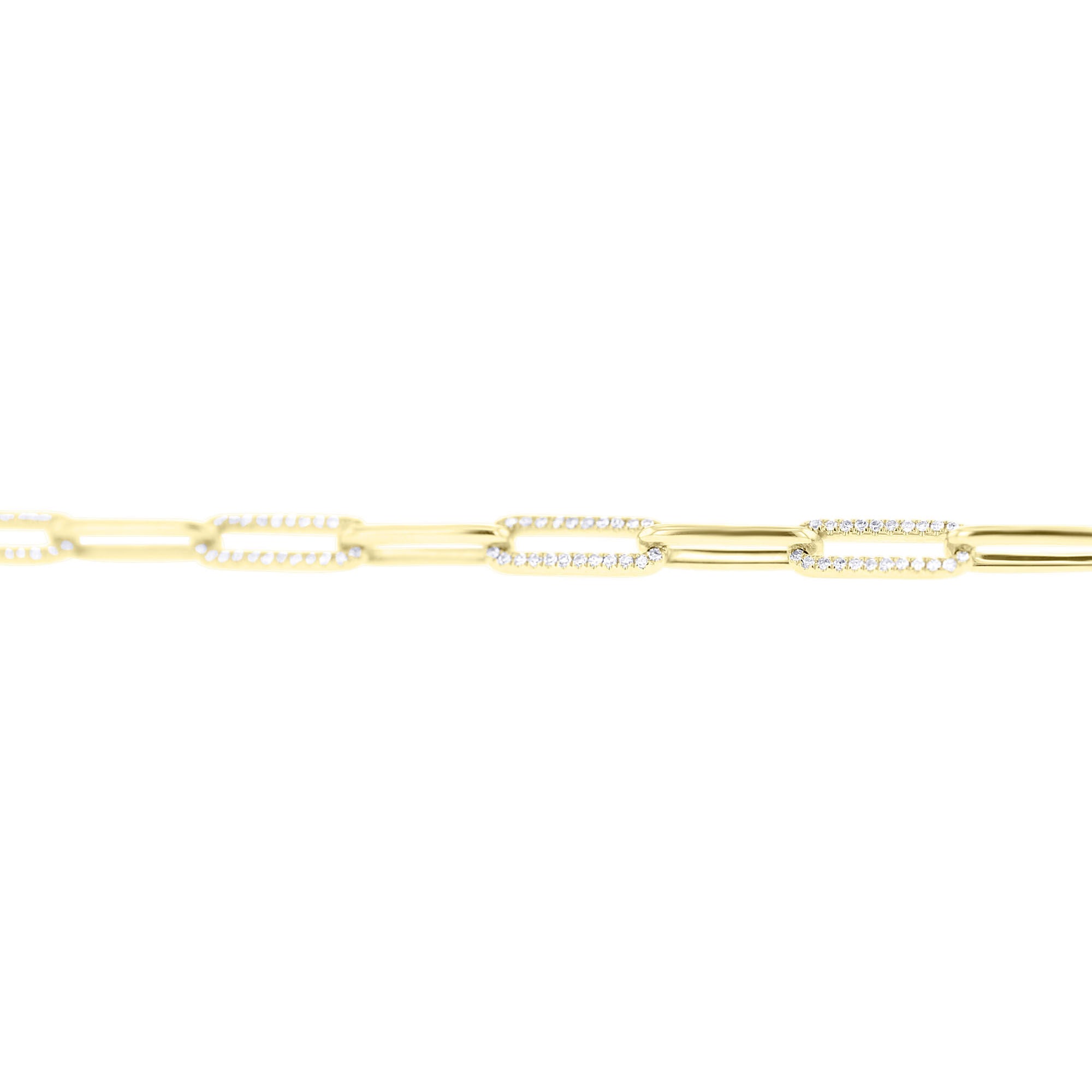 Shaula Paper Clip Pave Diamond Link Bracelet