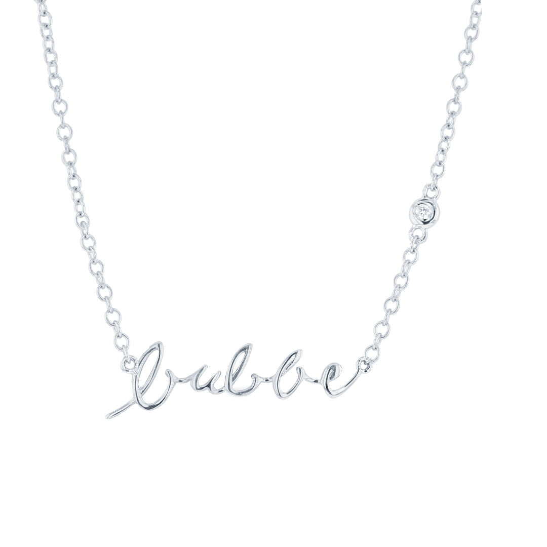 Silver Bubbe Diamond Necklace