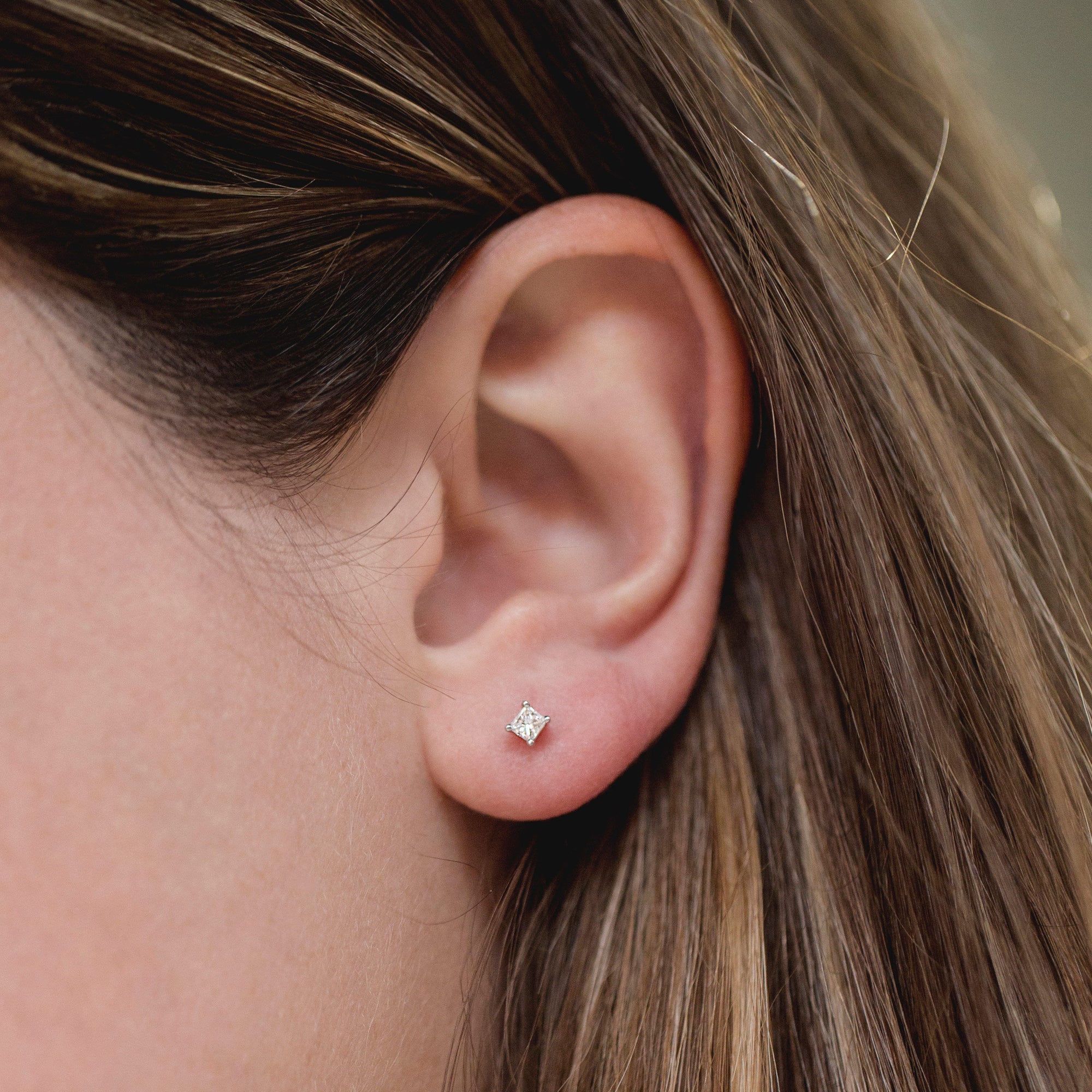 Exclusive Princess Diamond Stud Earrings 1/4ct