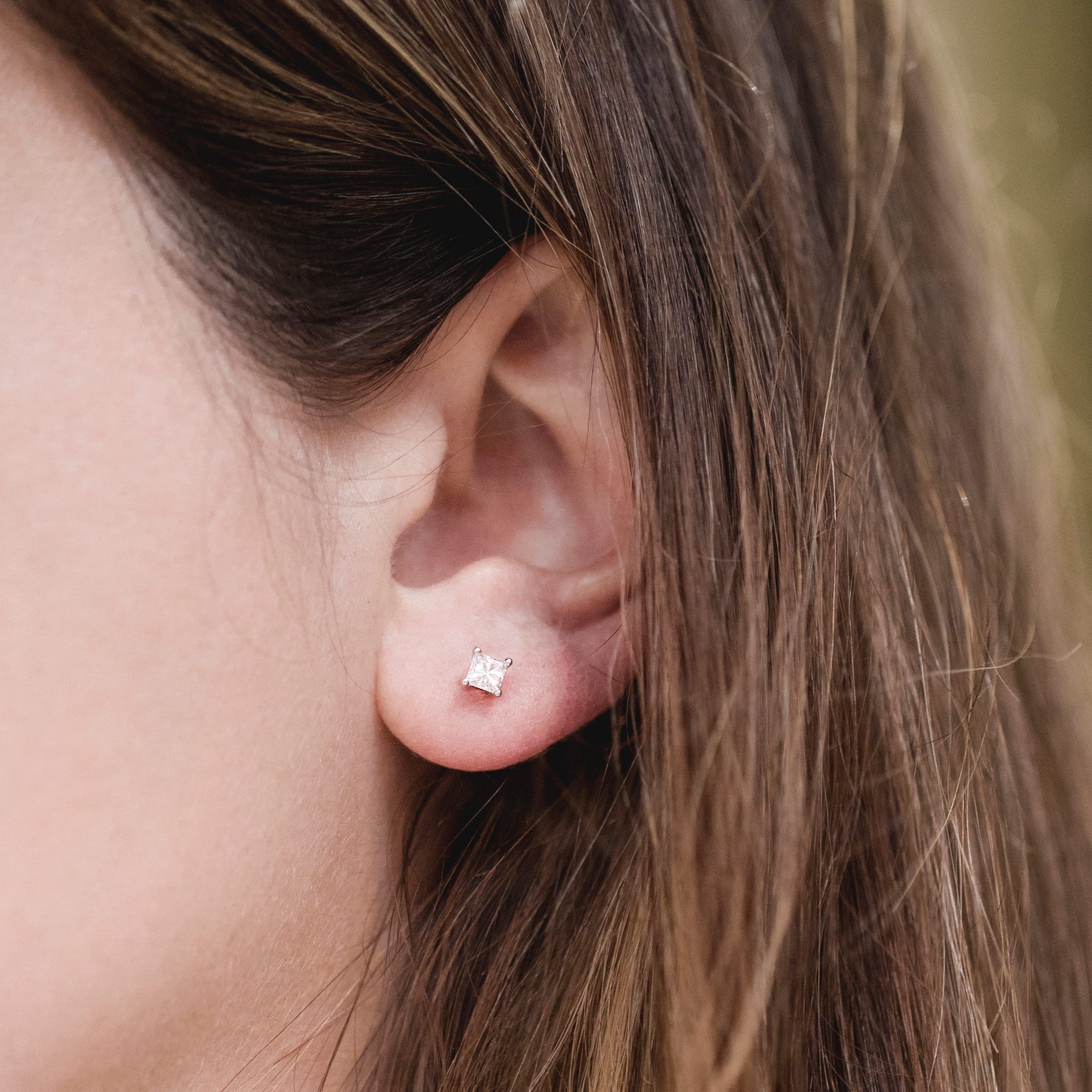 Exclusive Princess Diamond Stud Earrings 1/2ct