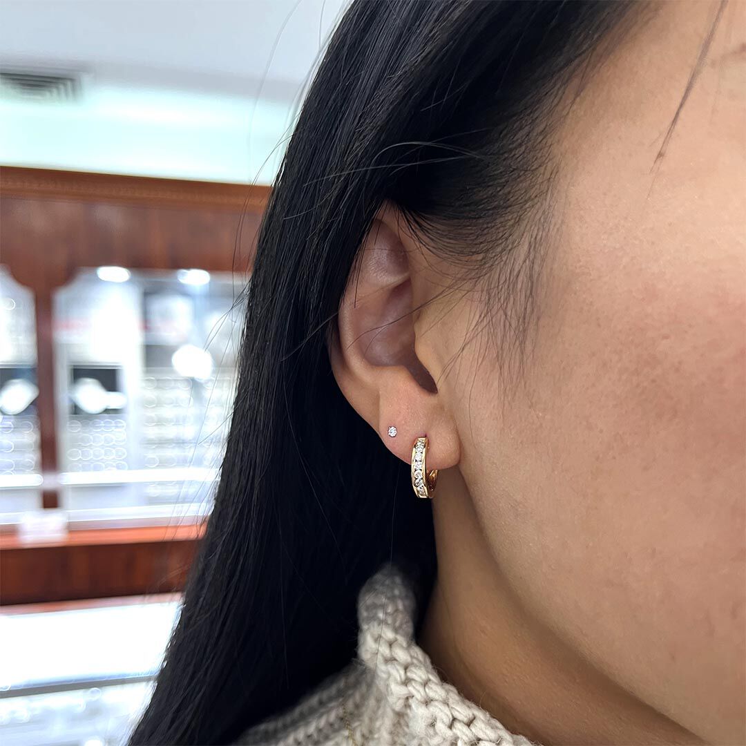 Tiny Huggie Hoop Earrings  Earings piercings, Ear jewelry