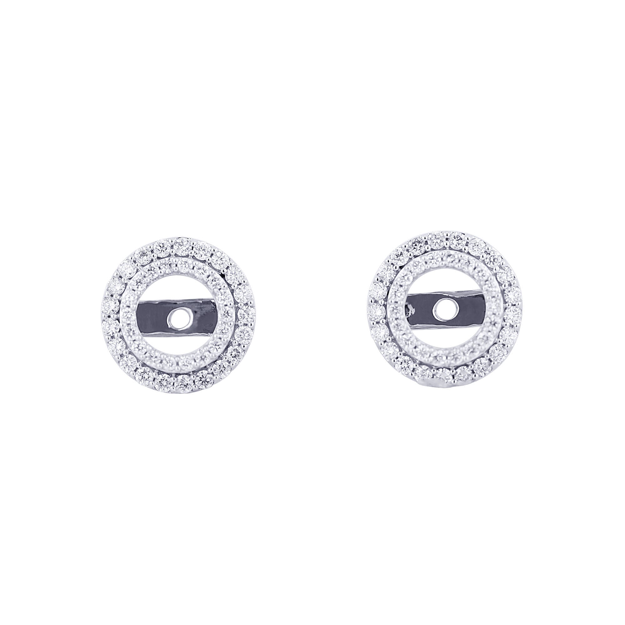 Double Halo Round Diamond Stud Jackets 1/2ct