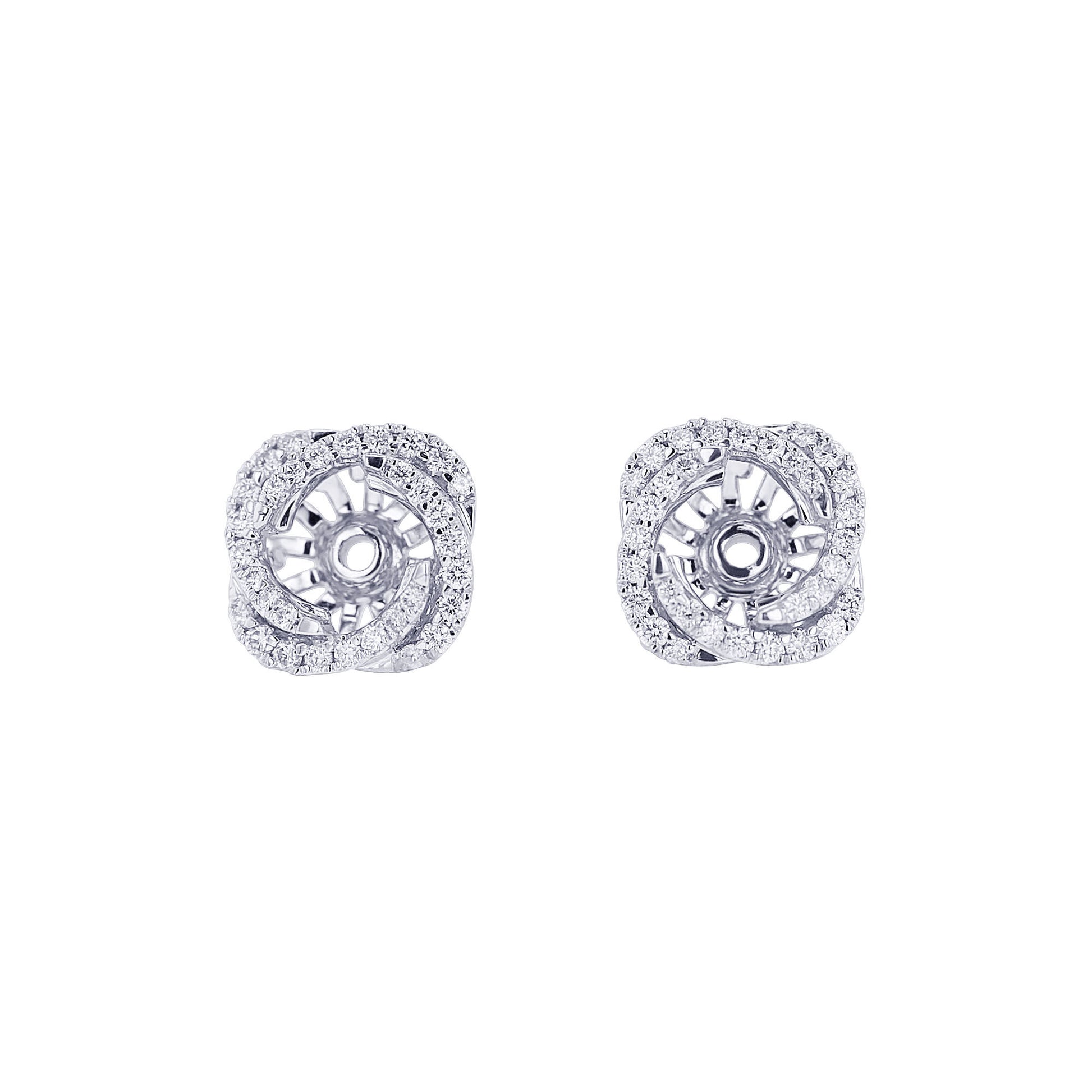 Divine Swirl Diamond Stud Jackets 3/8ct
