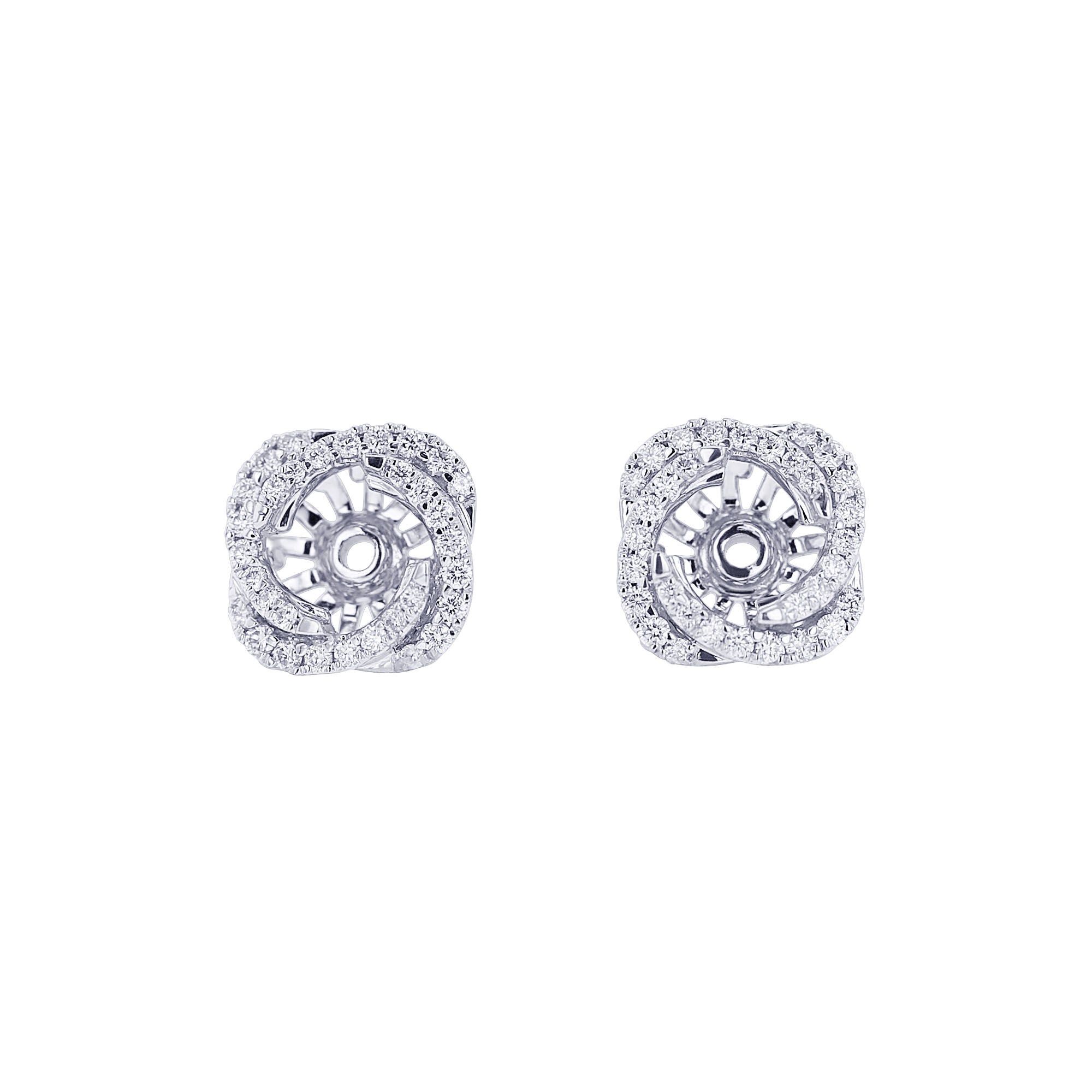 Divine Swirl Diamond Stud Jackets 3/8ct