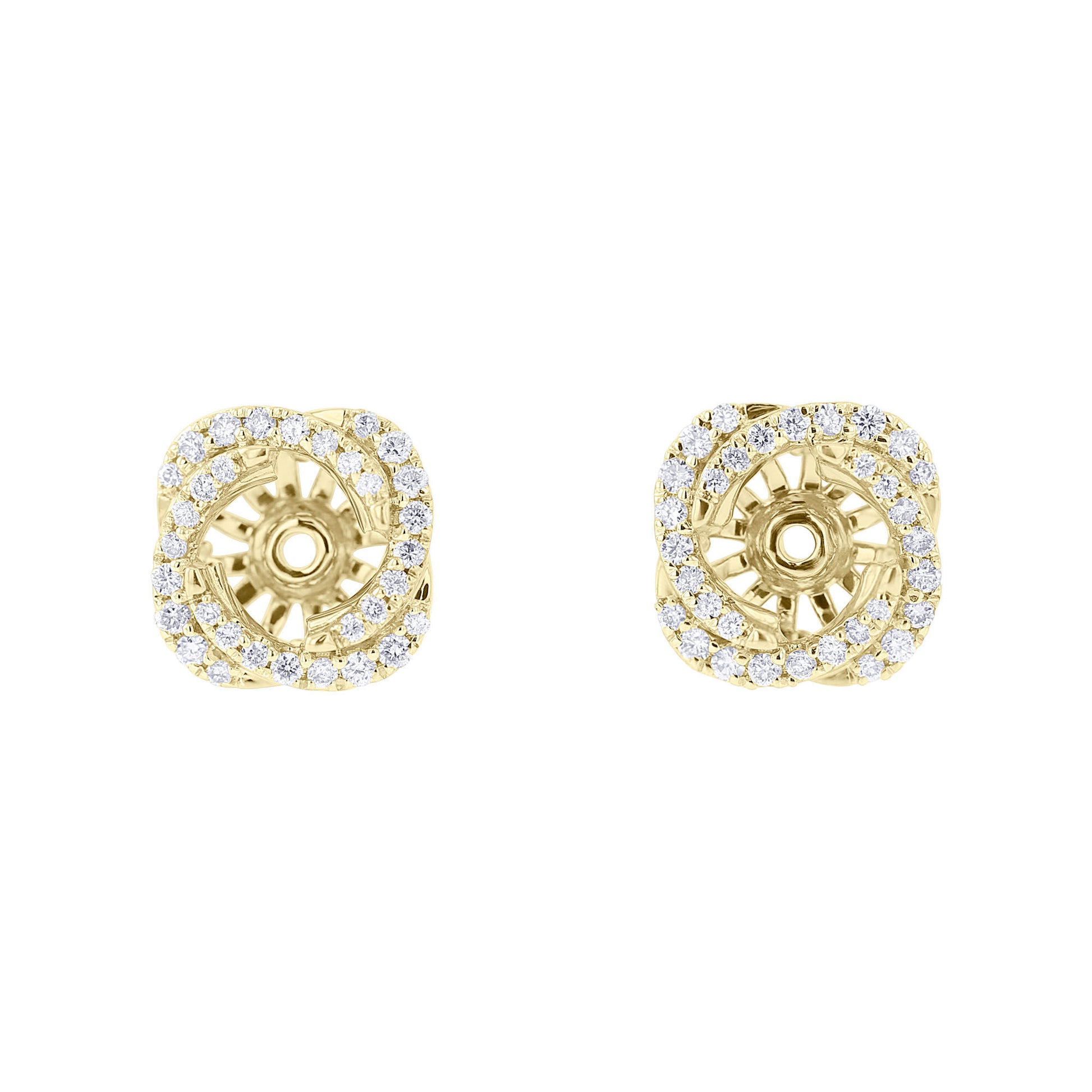 Divine Swirl Diamond Stud Jackets 3/8ct