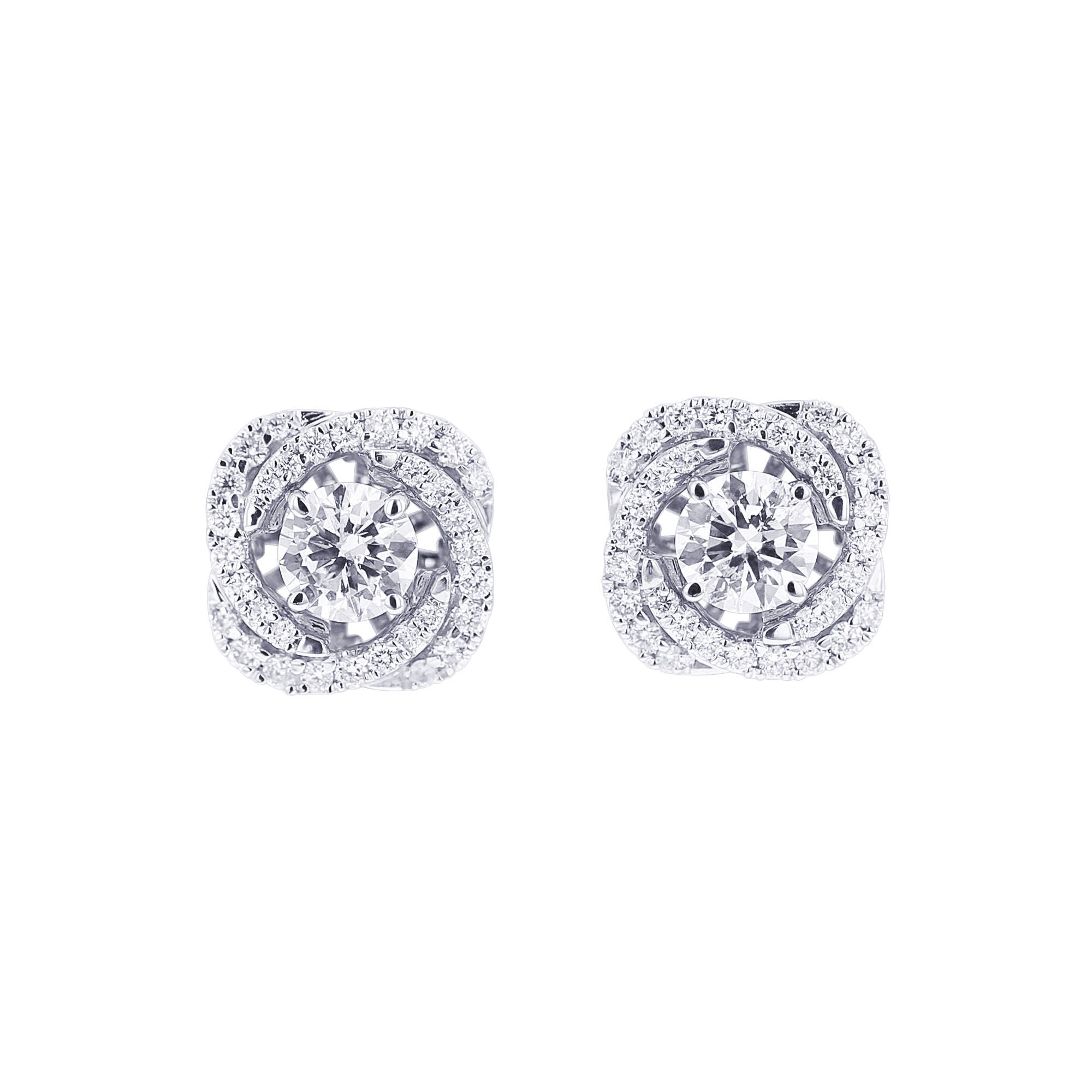 Divine Swirl Diamond Stud Jackets 3/8ct