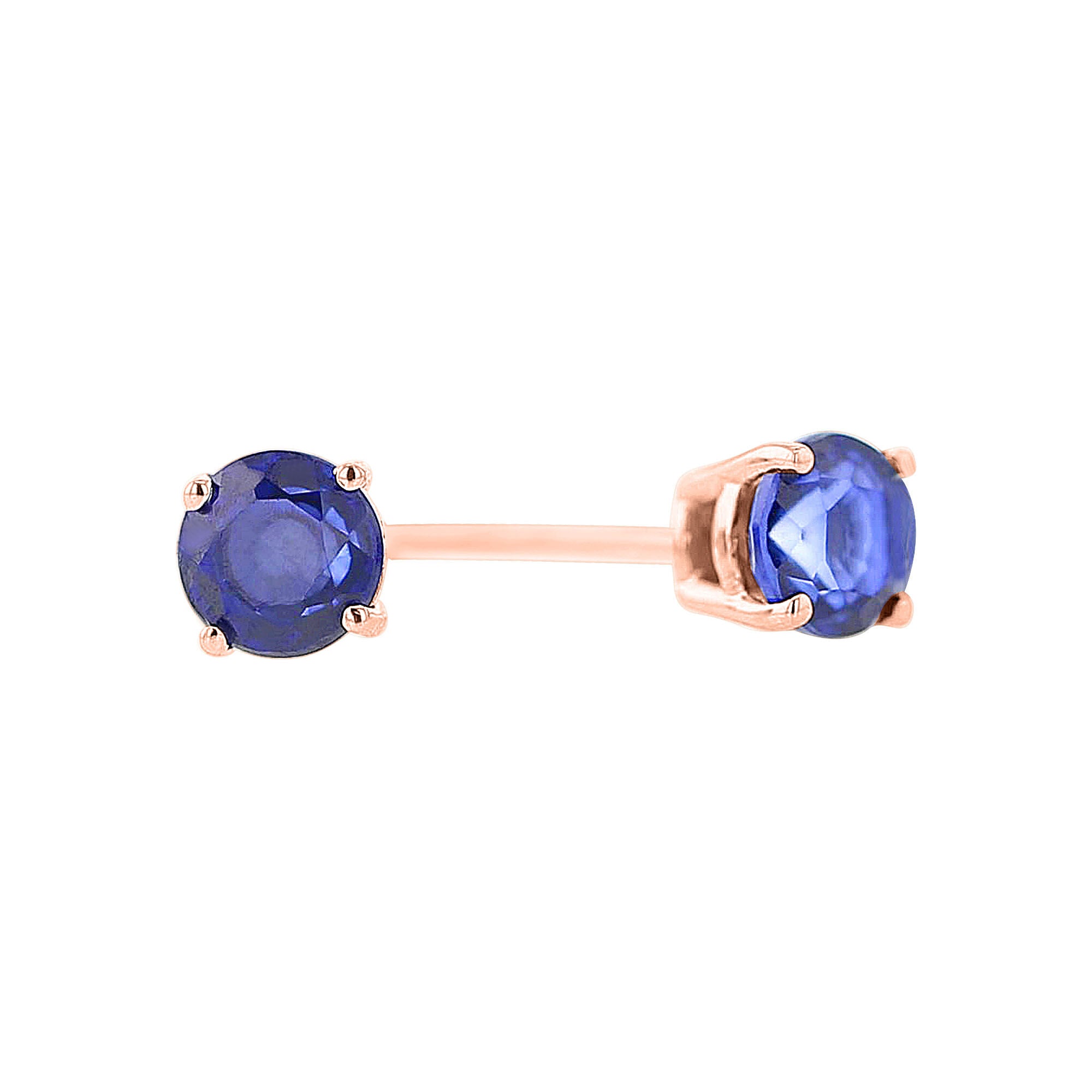 Majestic Blue Sapphire Stud Earrings 5/8ct