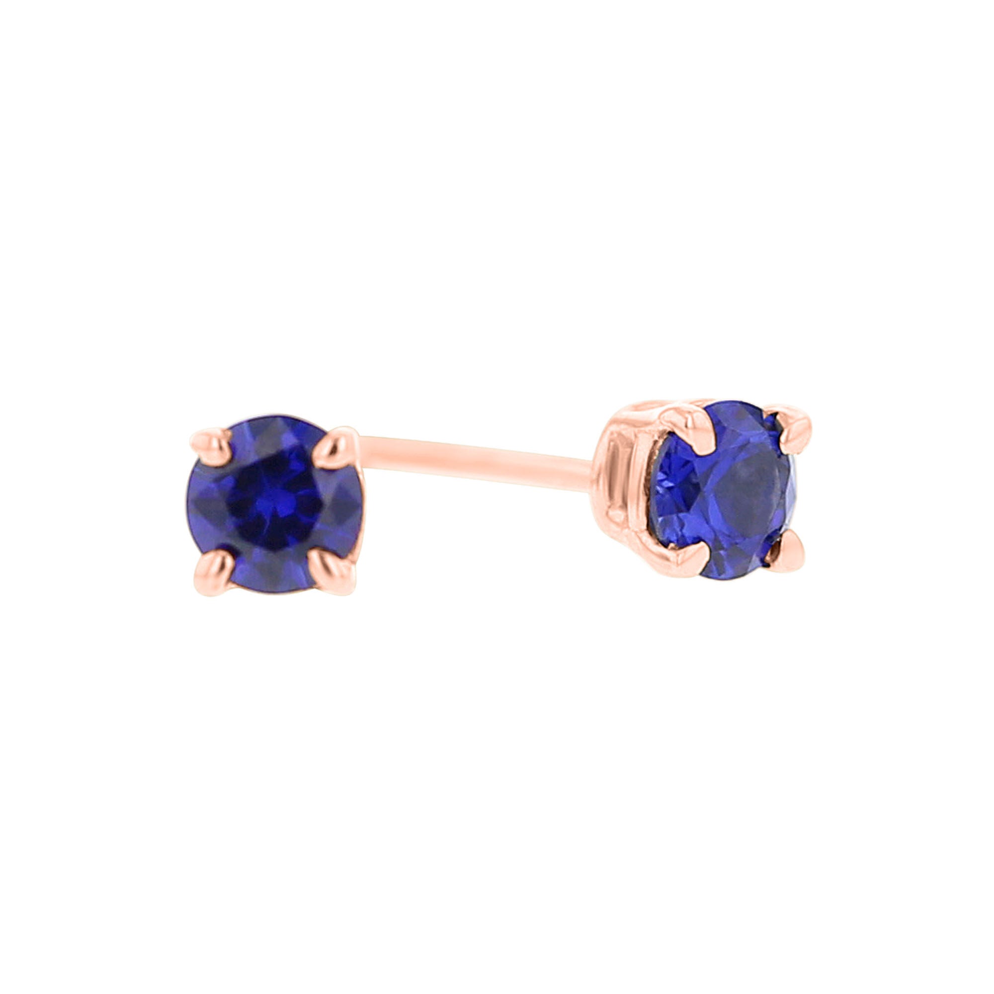 Majestic Blue Sapphire Stud Earrings 1/3ct