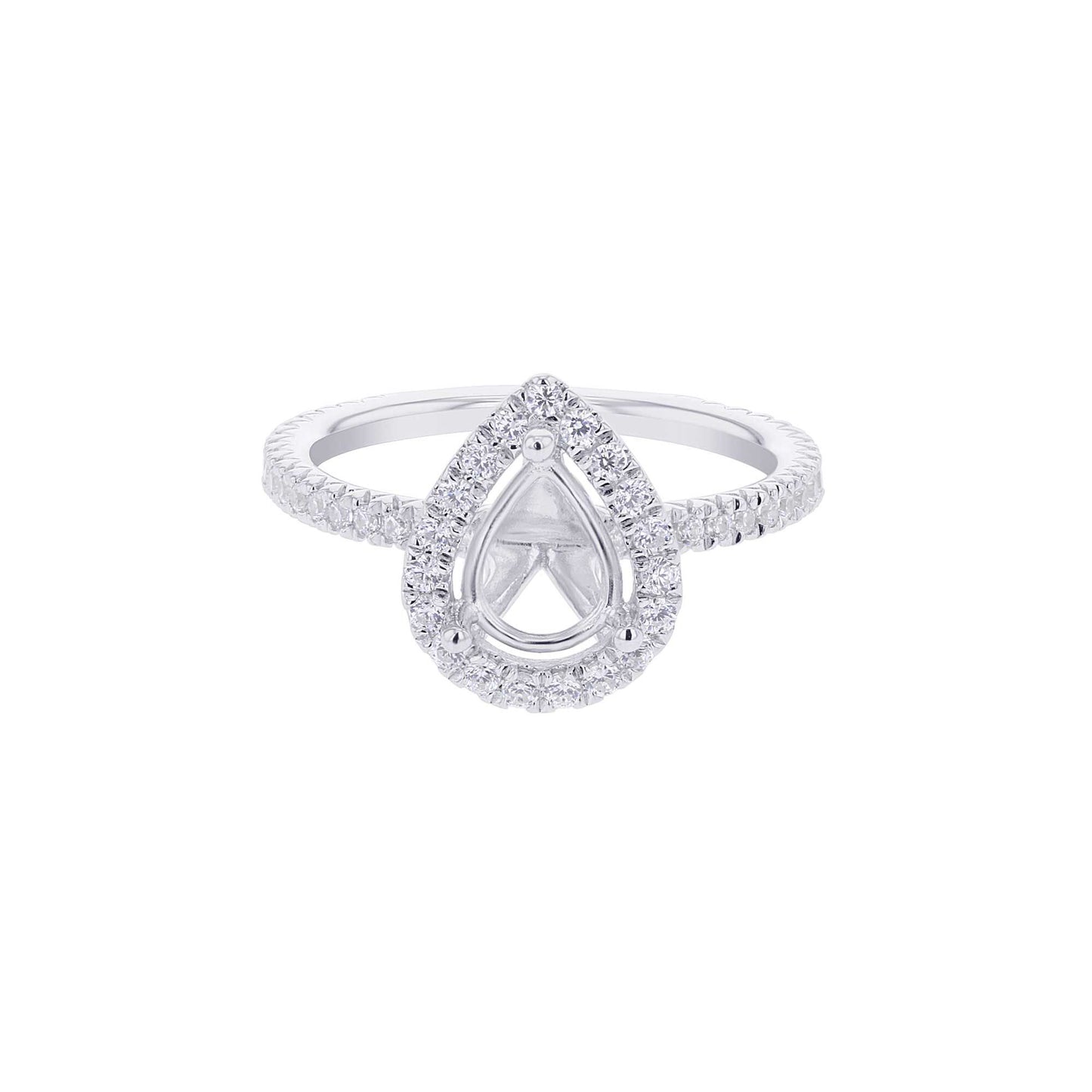 Roslyn Pear Halo Engagement Ring