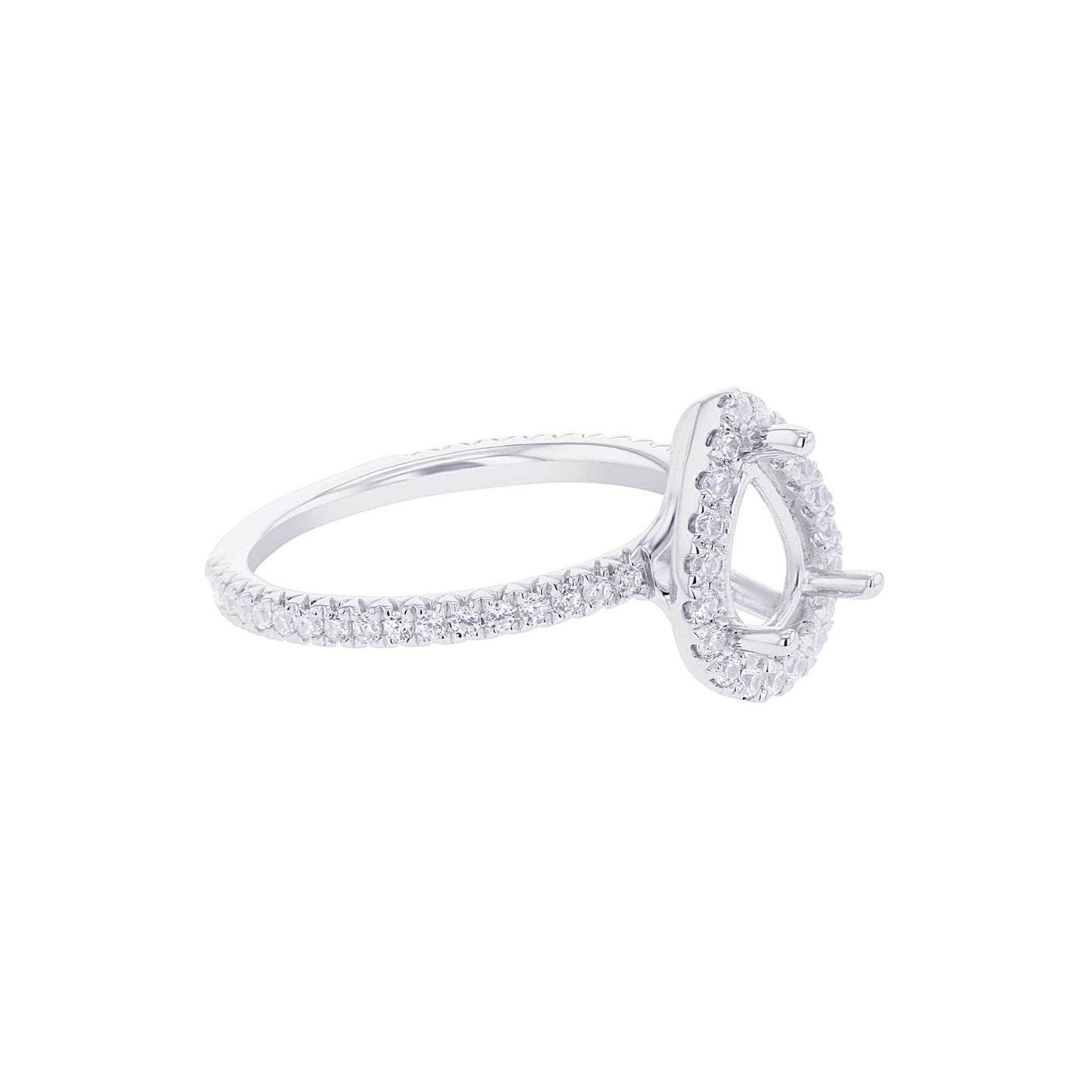 Roslyn Pear Halo Engagement Ring