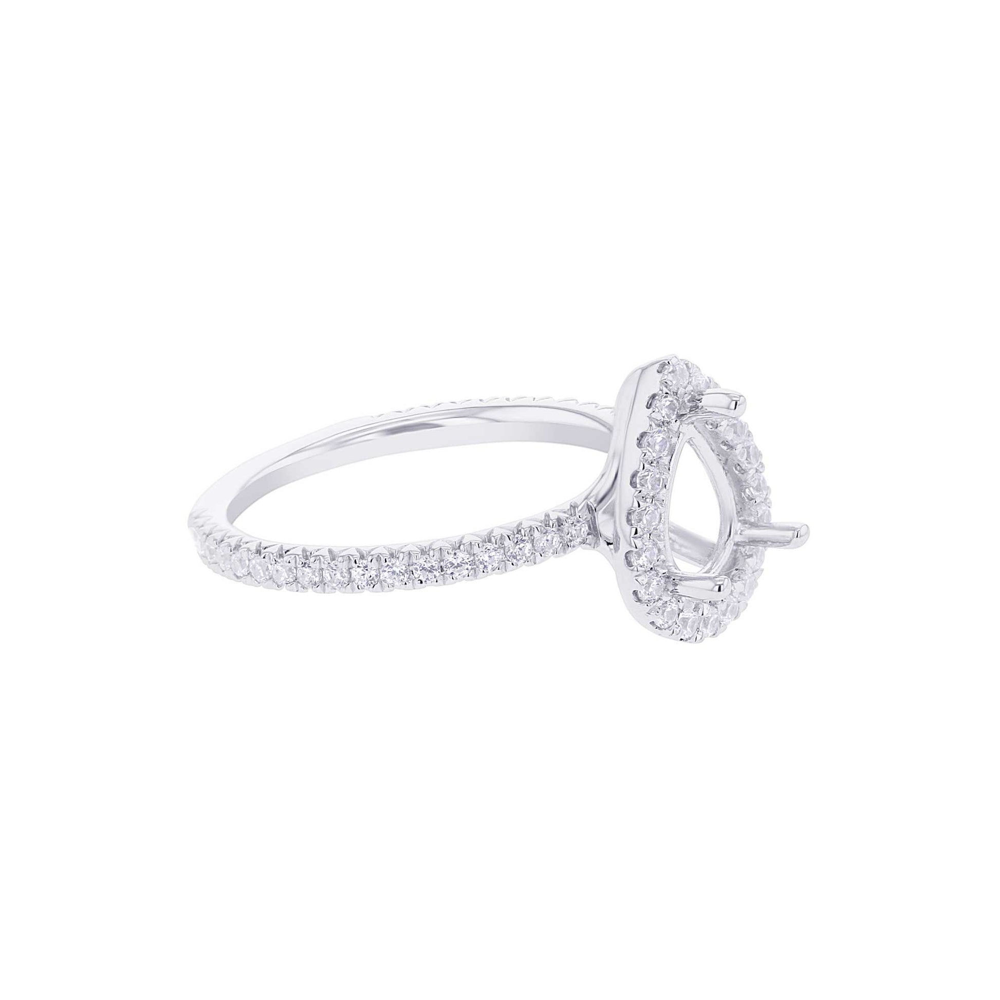 Roslyn Pear Halo Engagement Ring