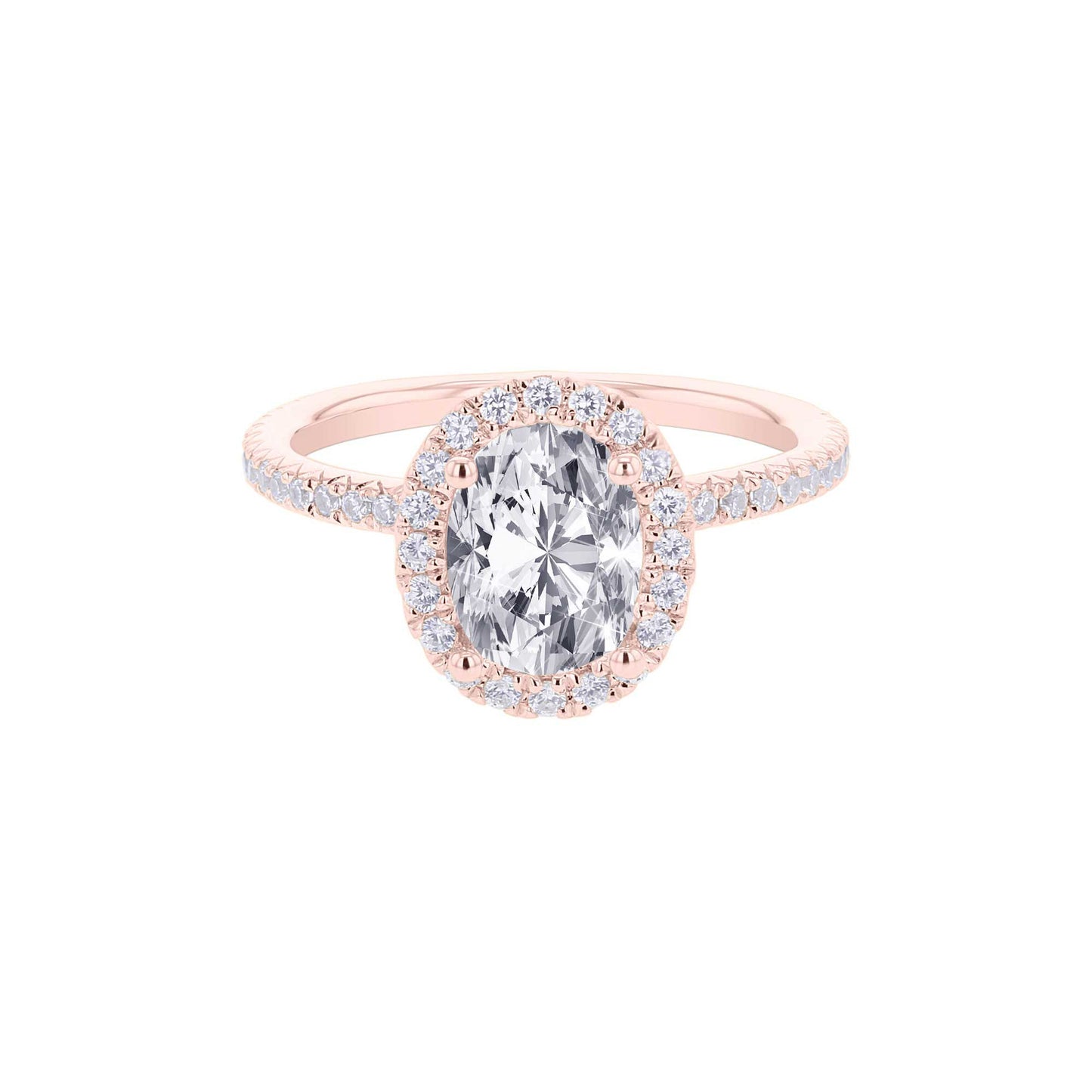Amory Oval Halo Engagement Ring