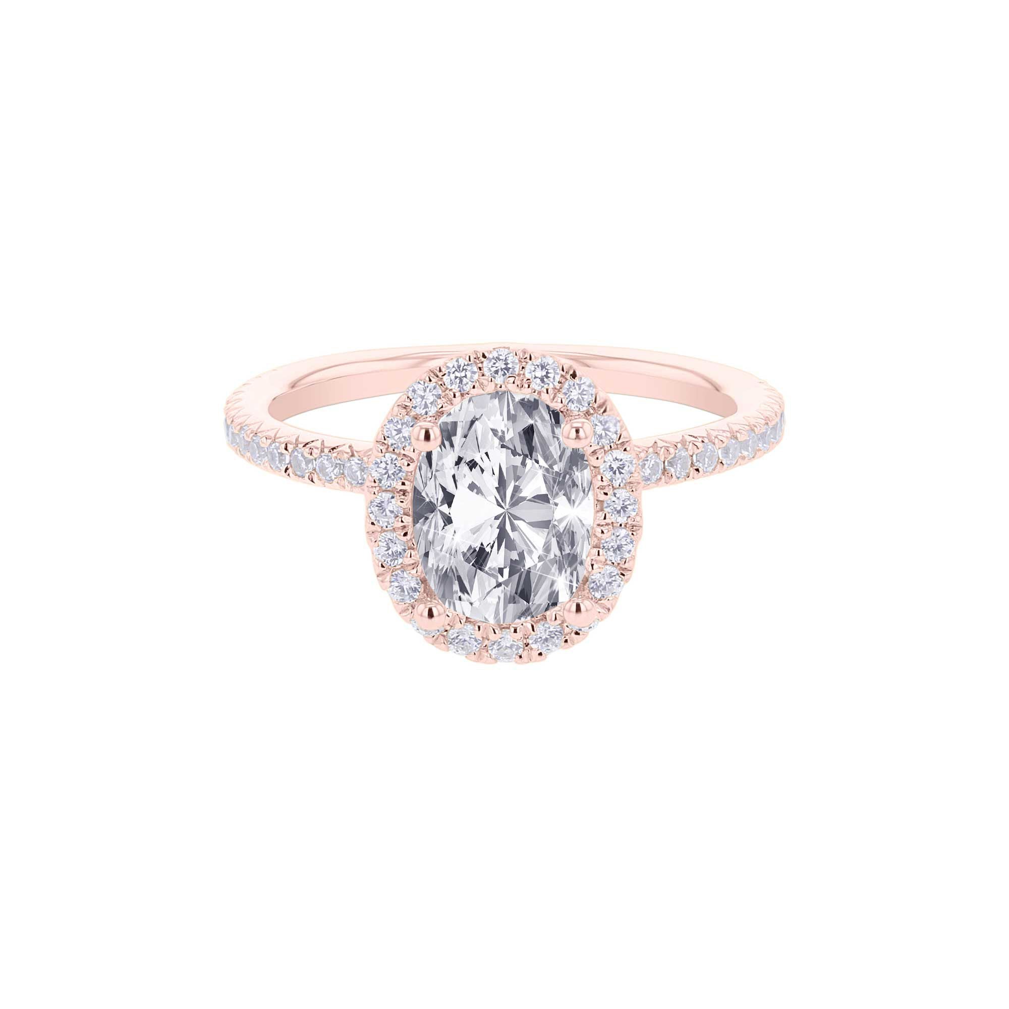 Amory Oval Halo Engagement Ring