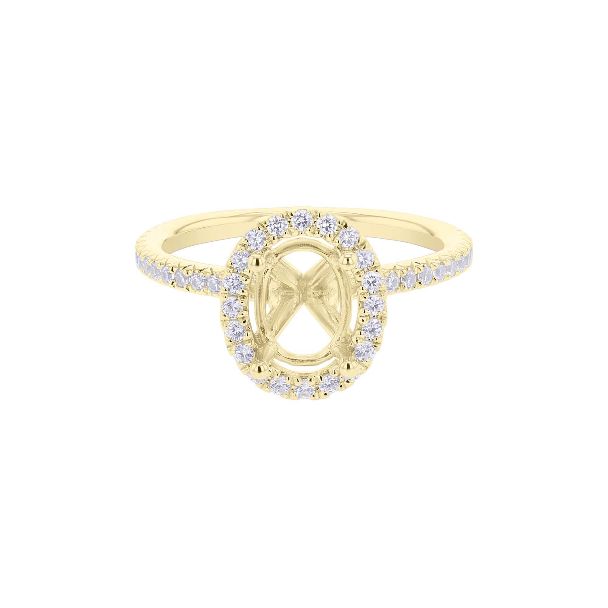 Amory Oval Halo Engagement Ring