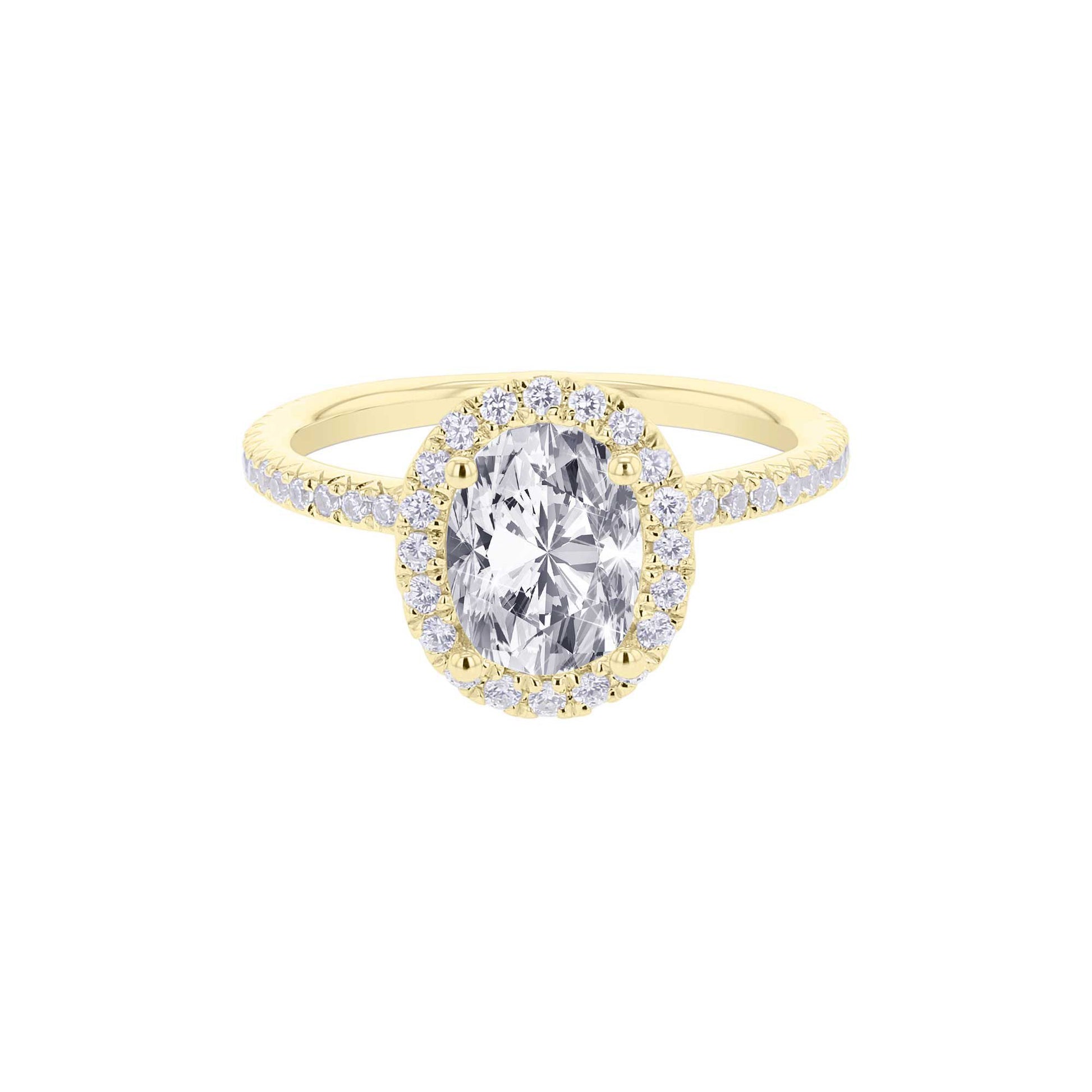 Amory Oval Halo Engagement Ring