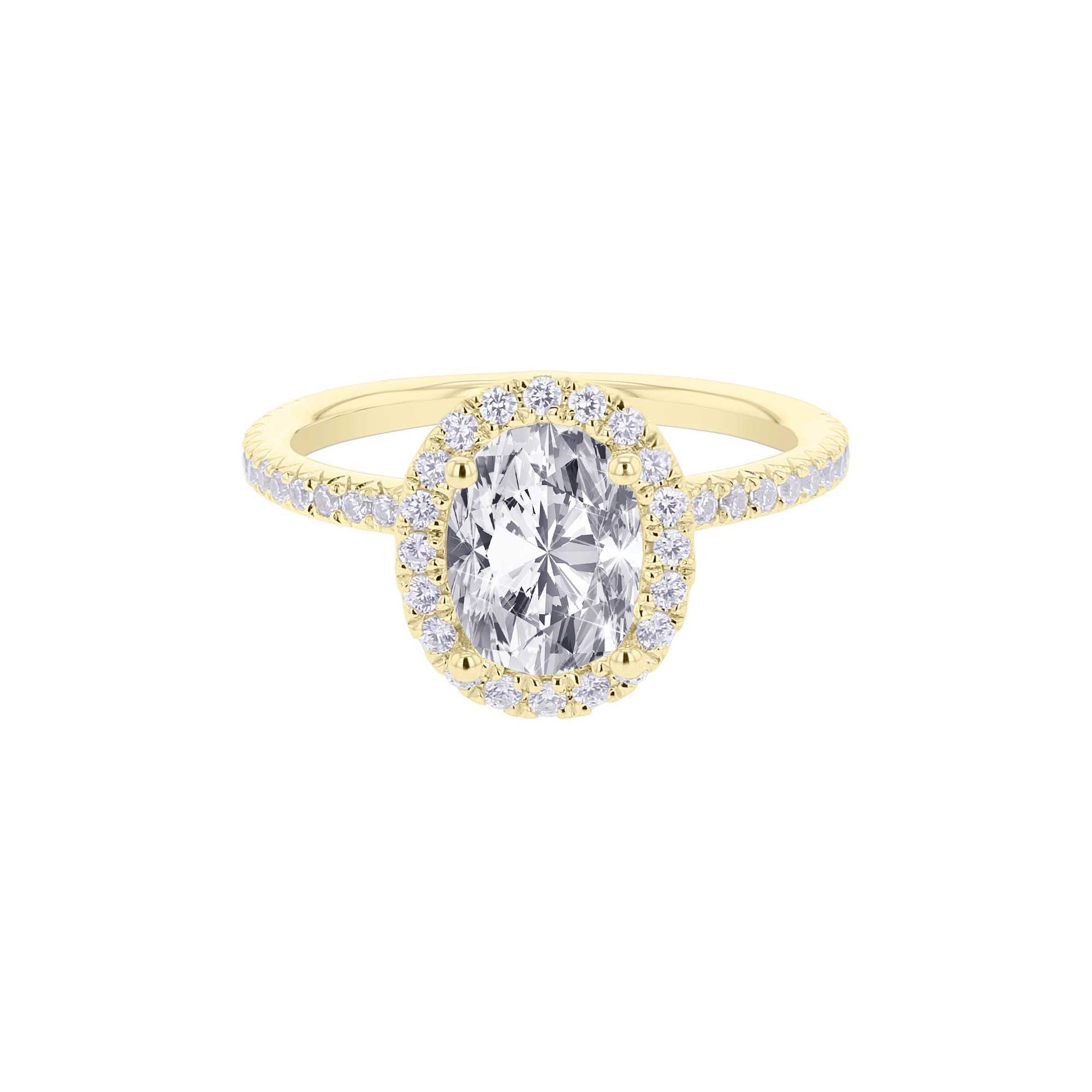Amory Oval Halo Engagement Ring