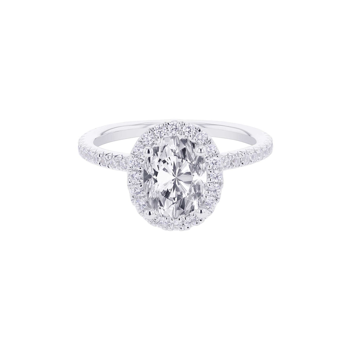 Amory Oval Halo Engagement Ring