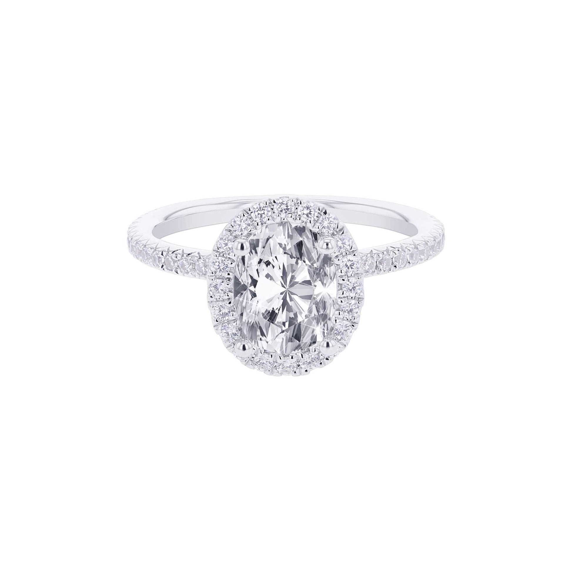 Amory Oval Halo Engagement Ring