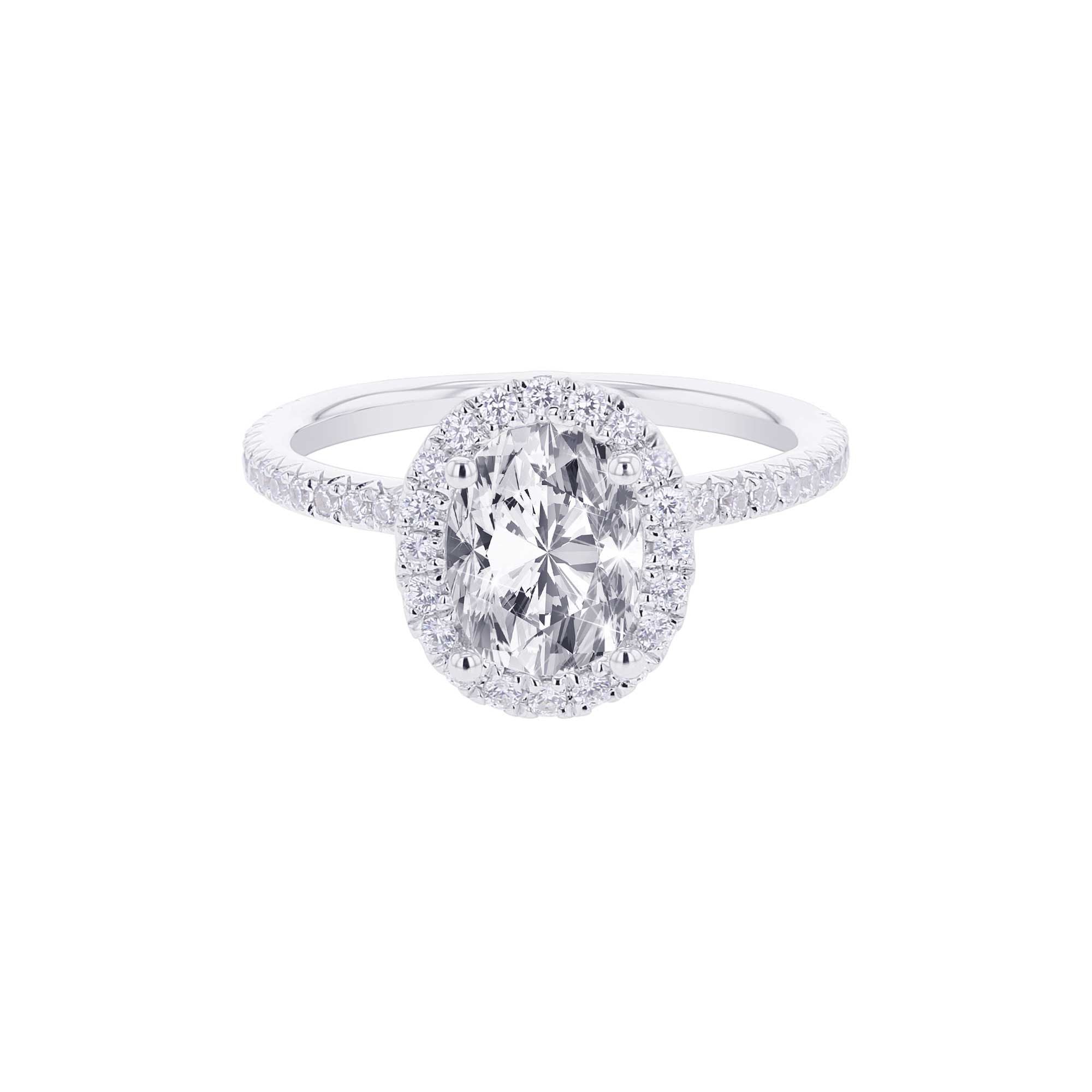 Amory Oval Halo Engagement Ring