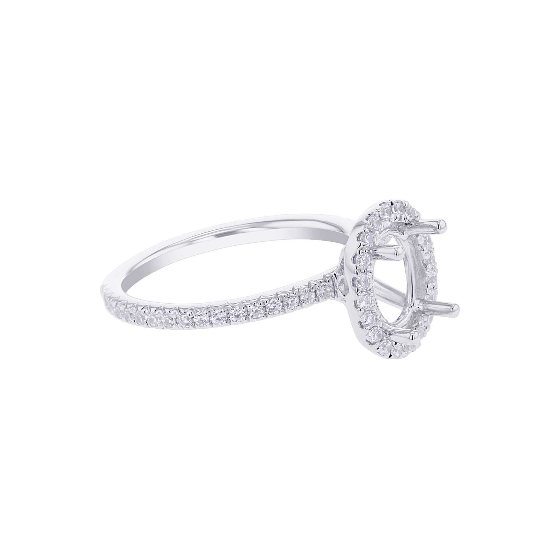 Amory Oval Halo Engagement Ring