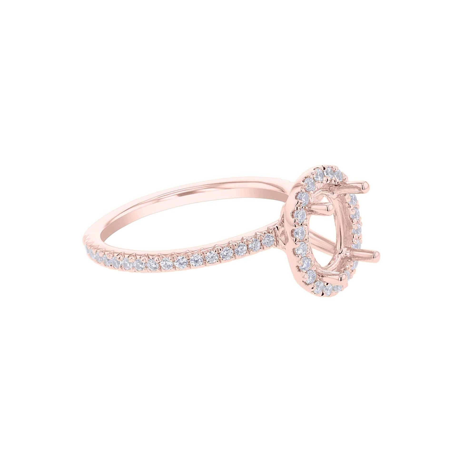 Amory Oval Halo Engagement Ring