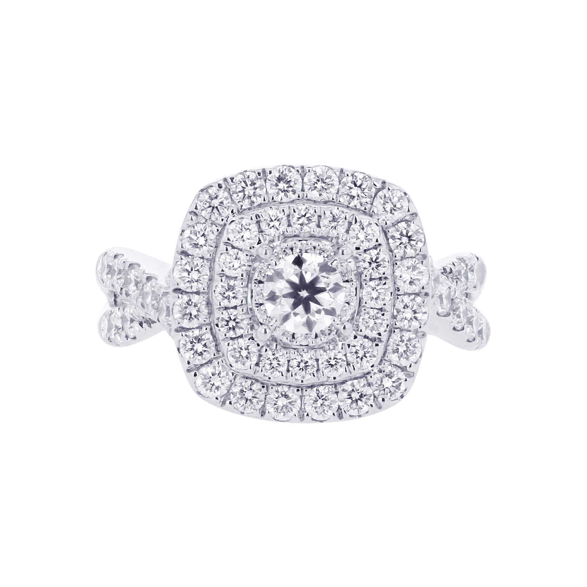 Ollie Double Cushion Halo Infinity Ready for Love Diamond Engagement Ring