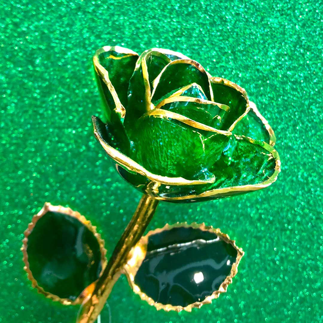 Emerald City 24kt Gold Dipped Rose