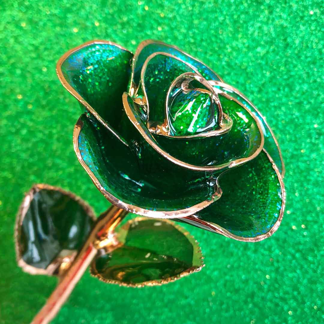 Emerald City Rose Gold Dipped Rose