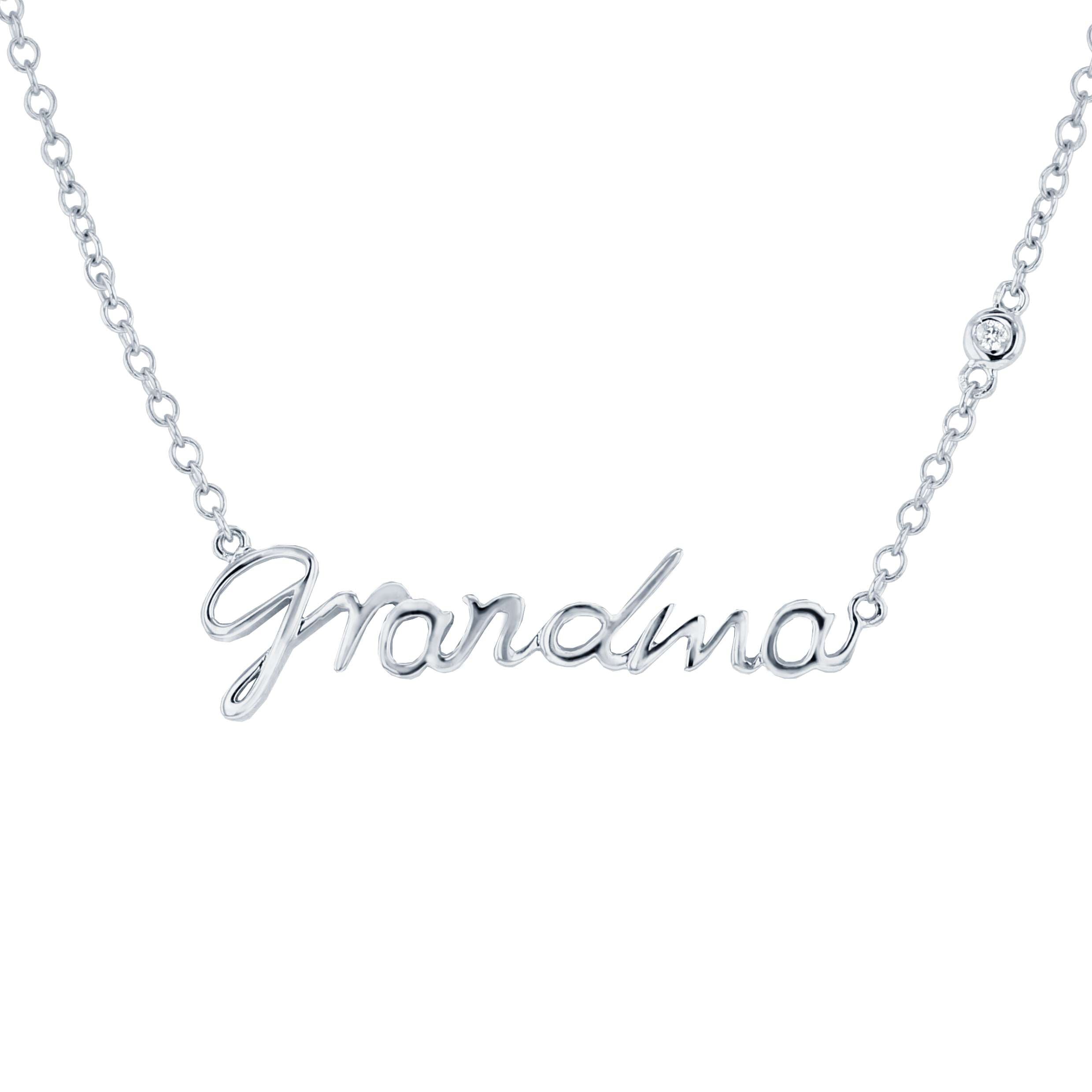 Silver Grandma Diamond Necklace