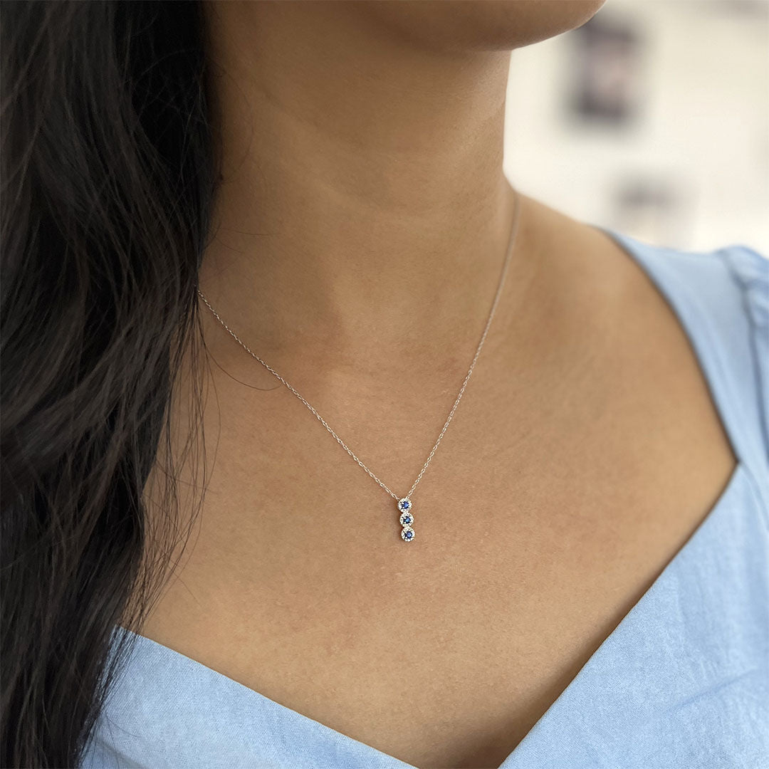 Aoki Sapphire and Diamond Necklace