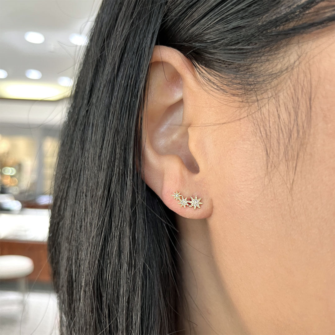 Cosmic Climber Diamond Earrings