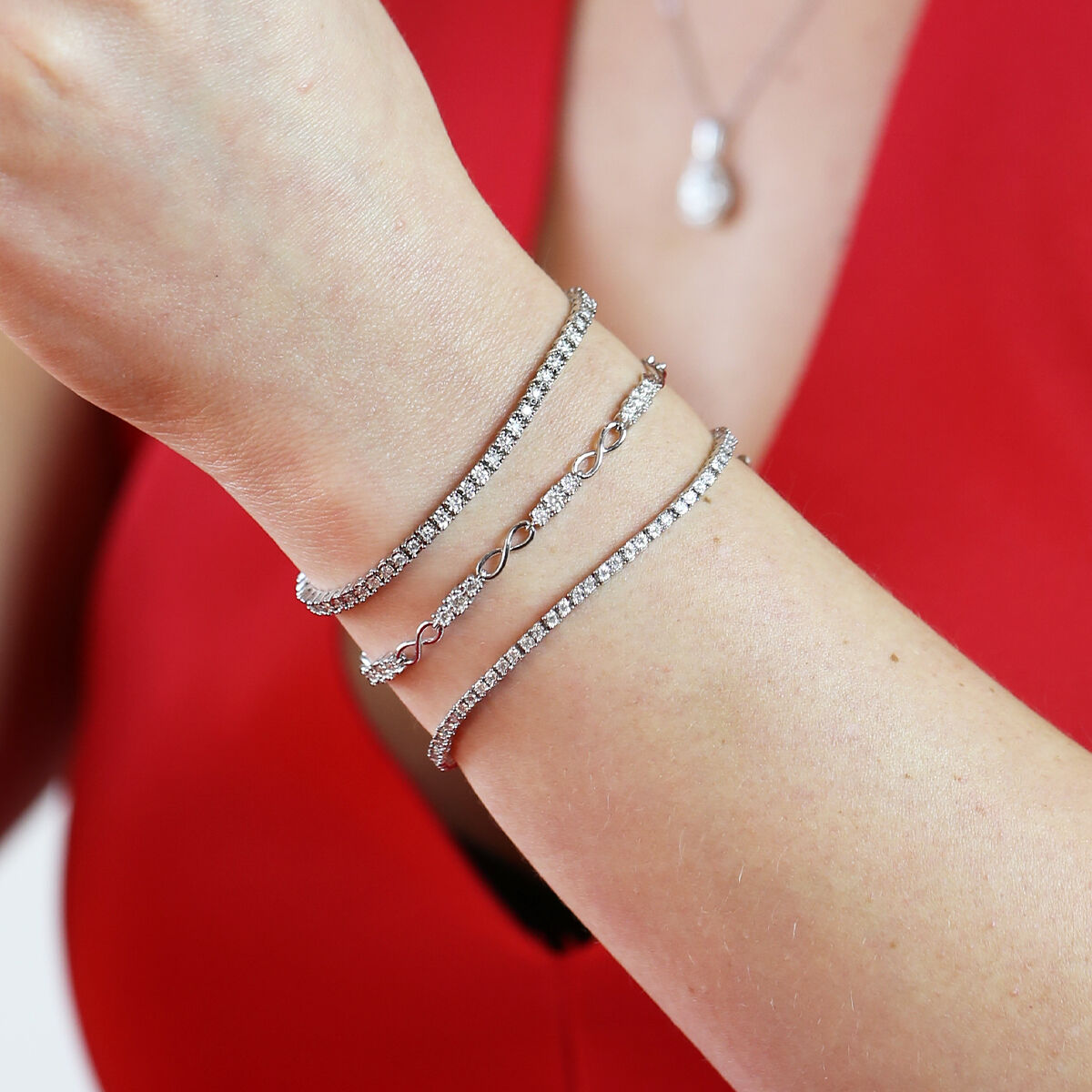 2 carat diamond tennis bracelet in sterling silver cheap
