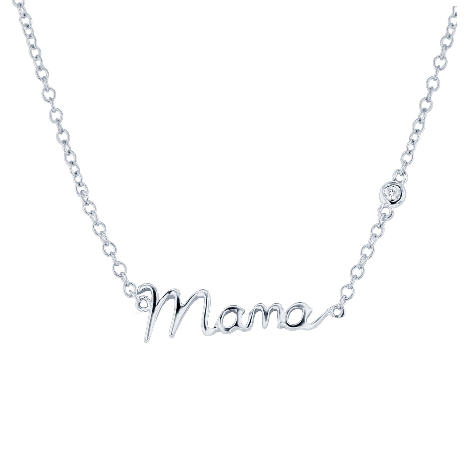 Silver Mama Diamond Necklace – Steven Singer Jewelers