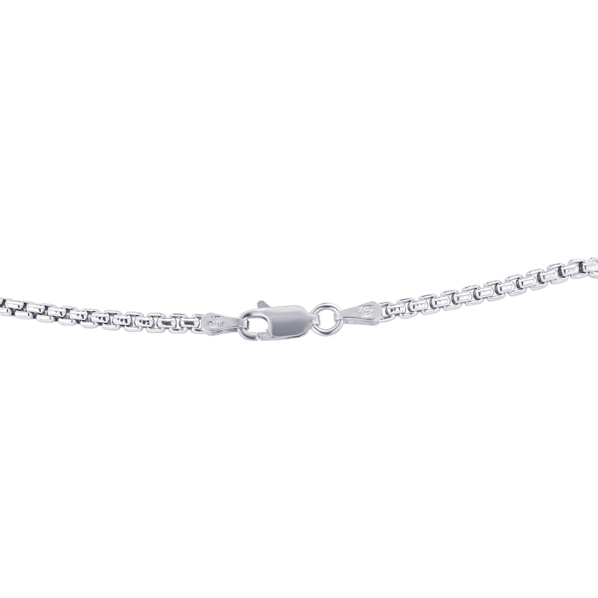 Creed Silver Box Link Chain Necklace