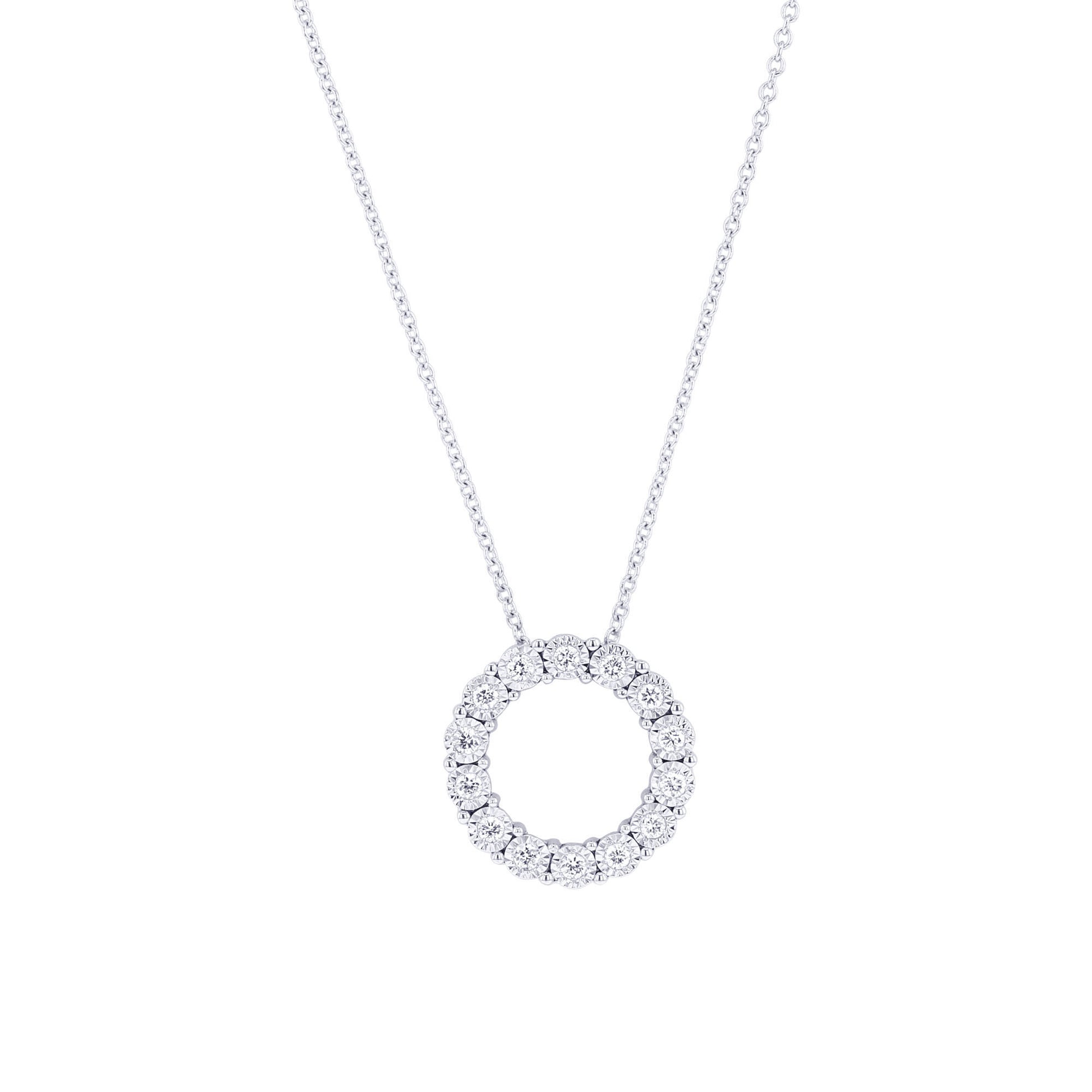 Mirage Diamond Circle Necklace 1/6ct