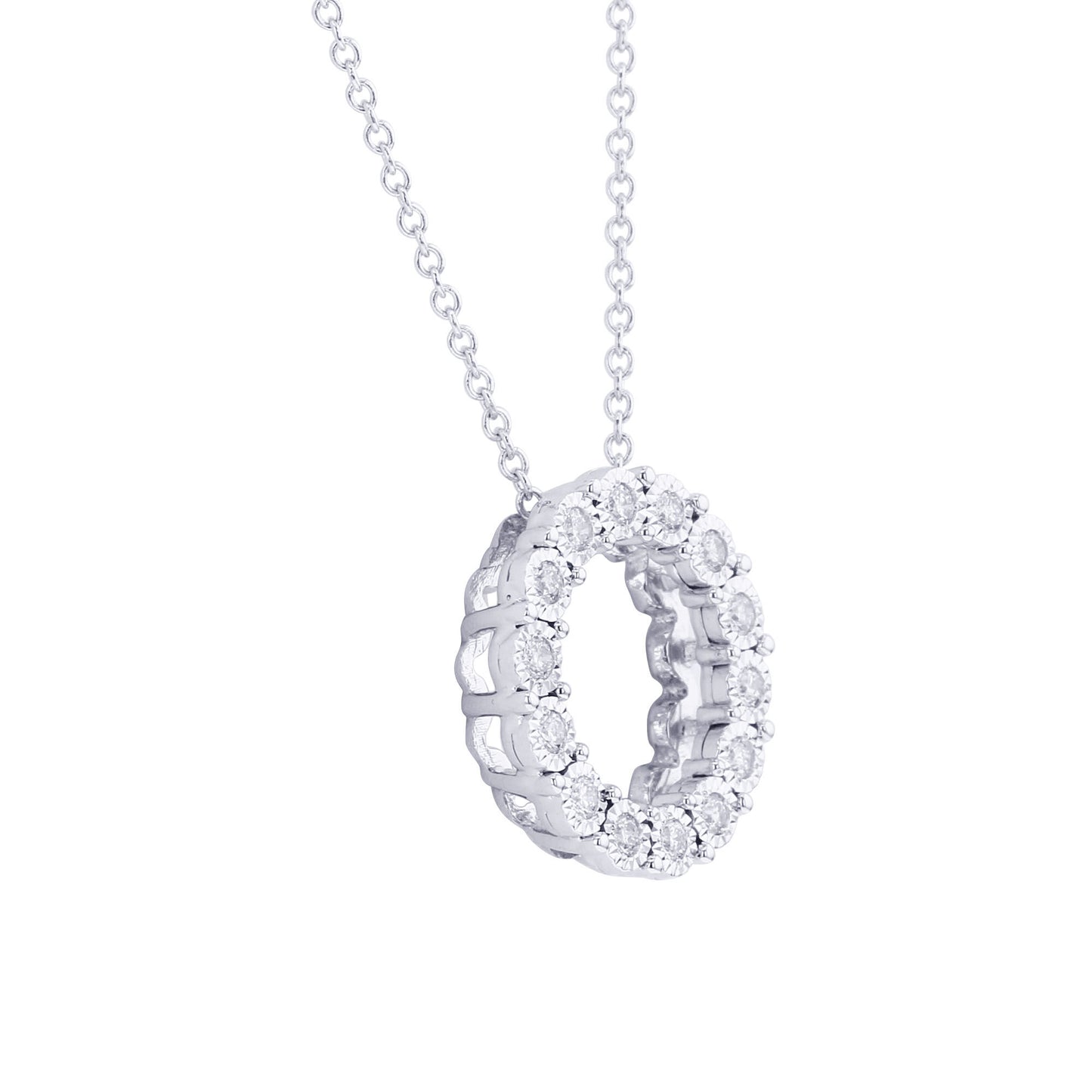 Mirage Circle Diamond Necklace 1/6ct