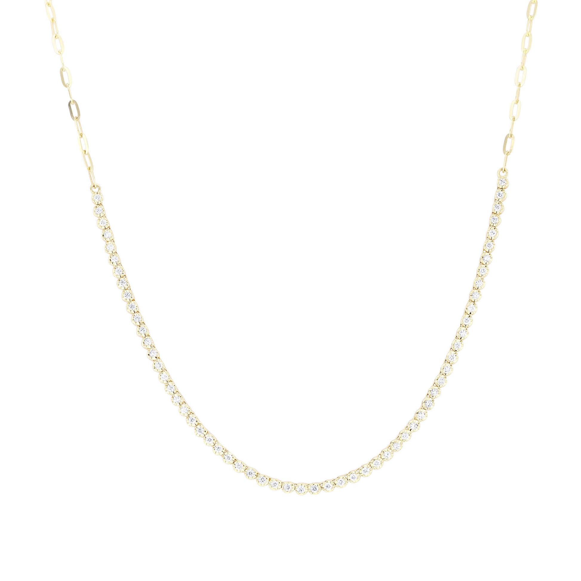 Rory Paper Clip Diamond Necklace