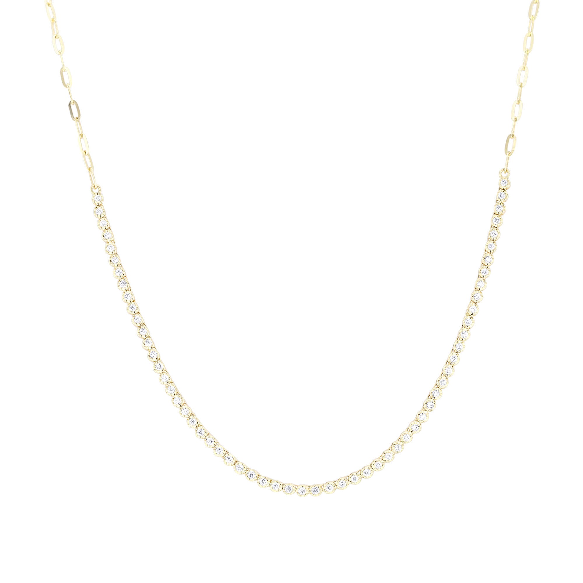 Rory Paper Clip Diamond Necklace