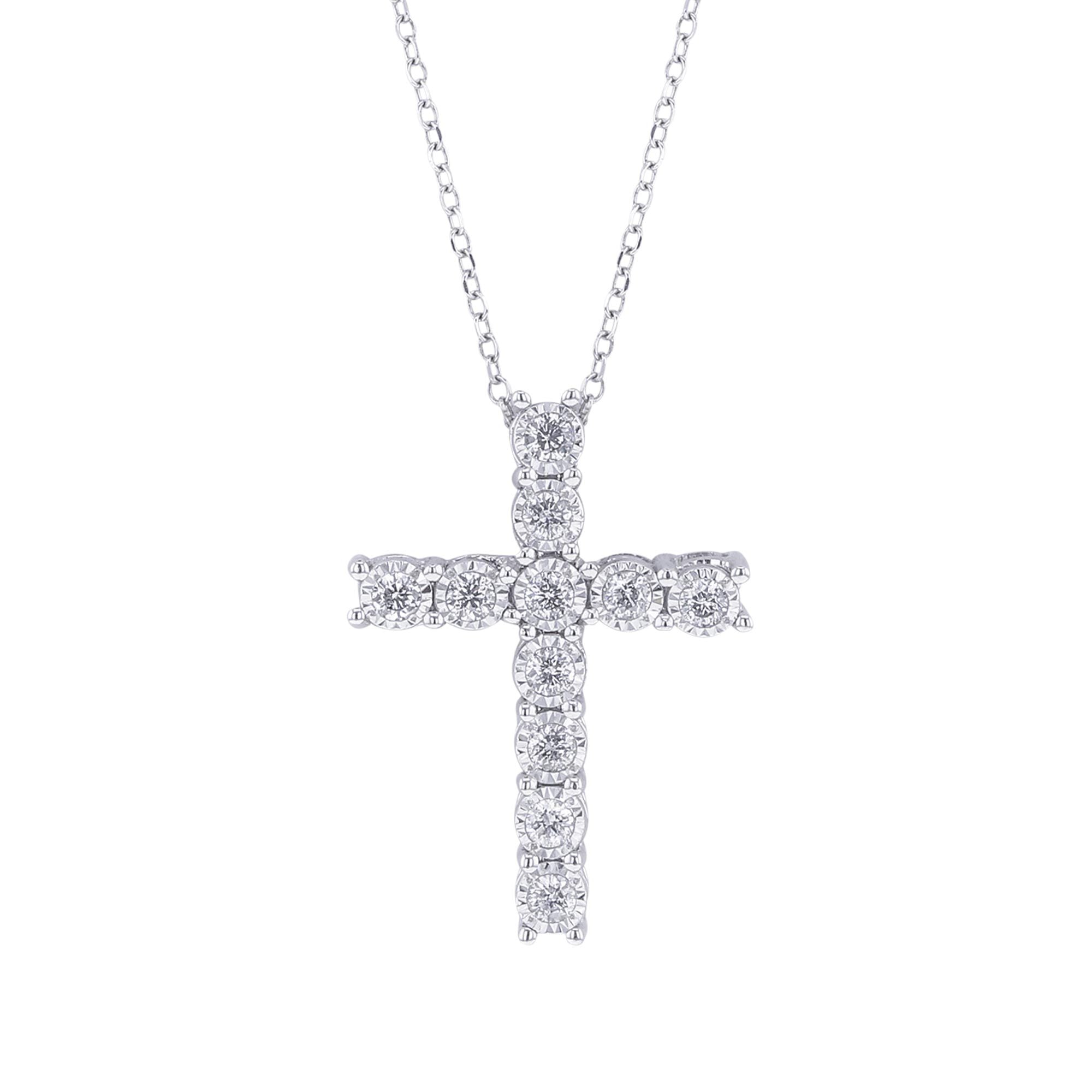 Mirage Diamond Cross Necklace 1/2CT