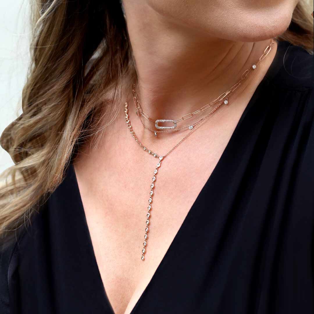 Waterfall Lariat Diamond Necklace