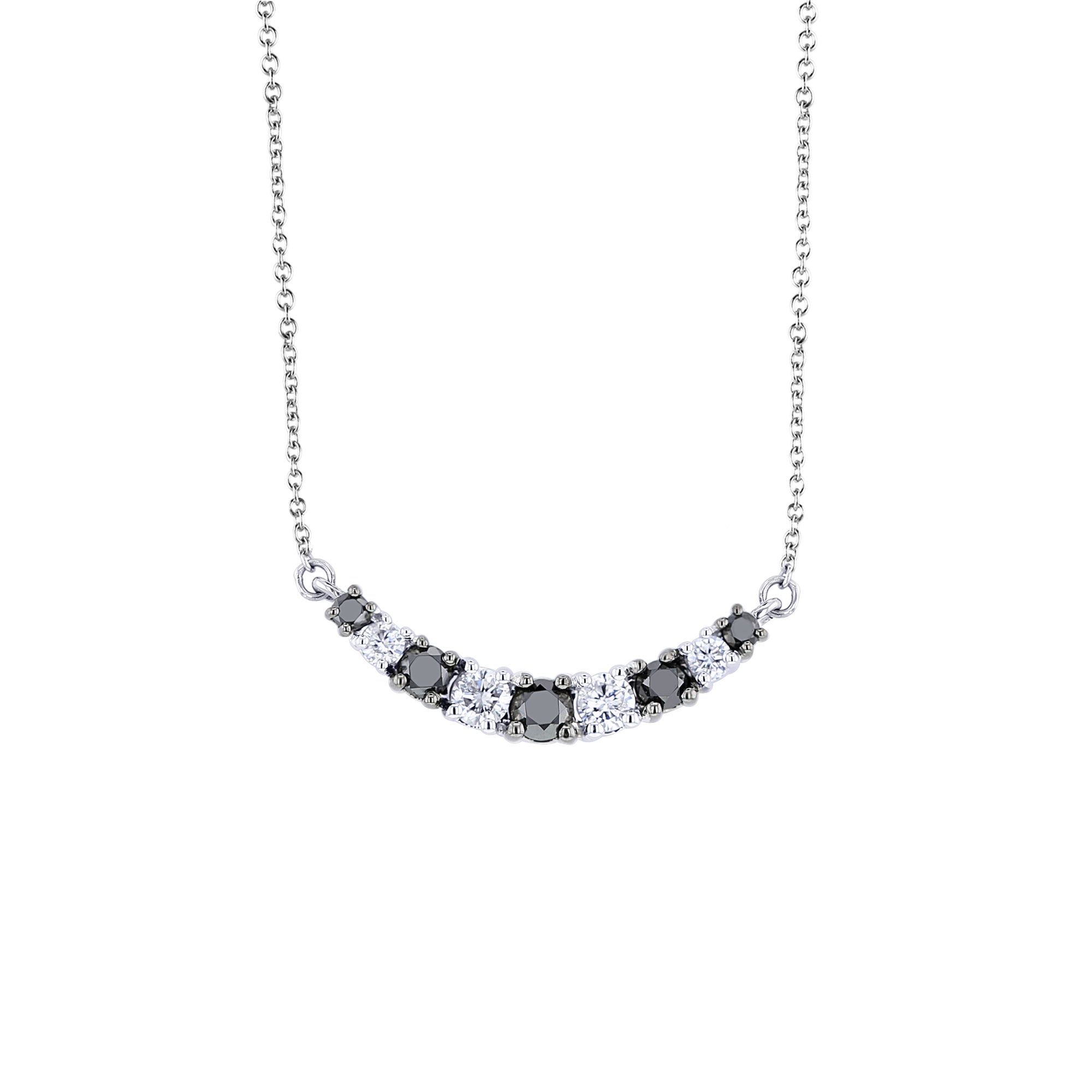 Salem Black & White Diamond Necklace