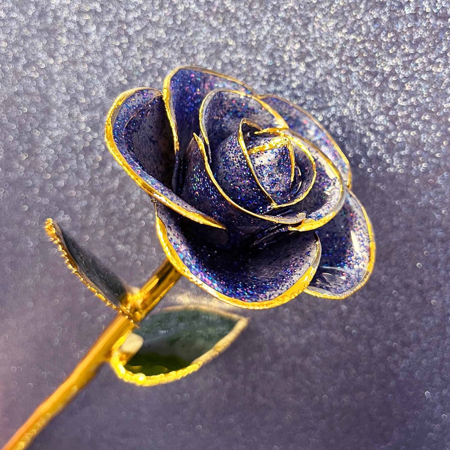 Periwinkle 24kt Gold Dipped Rose
