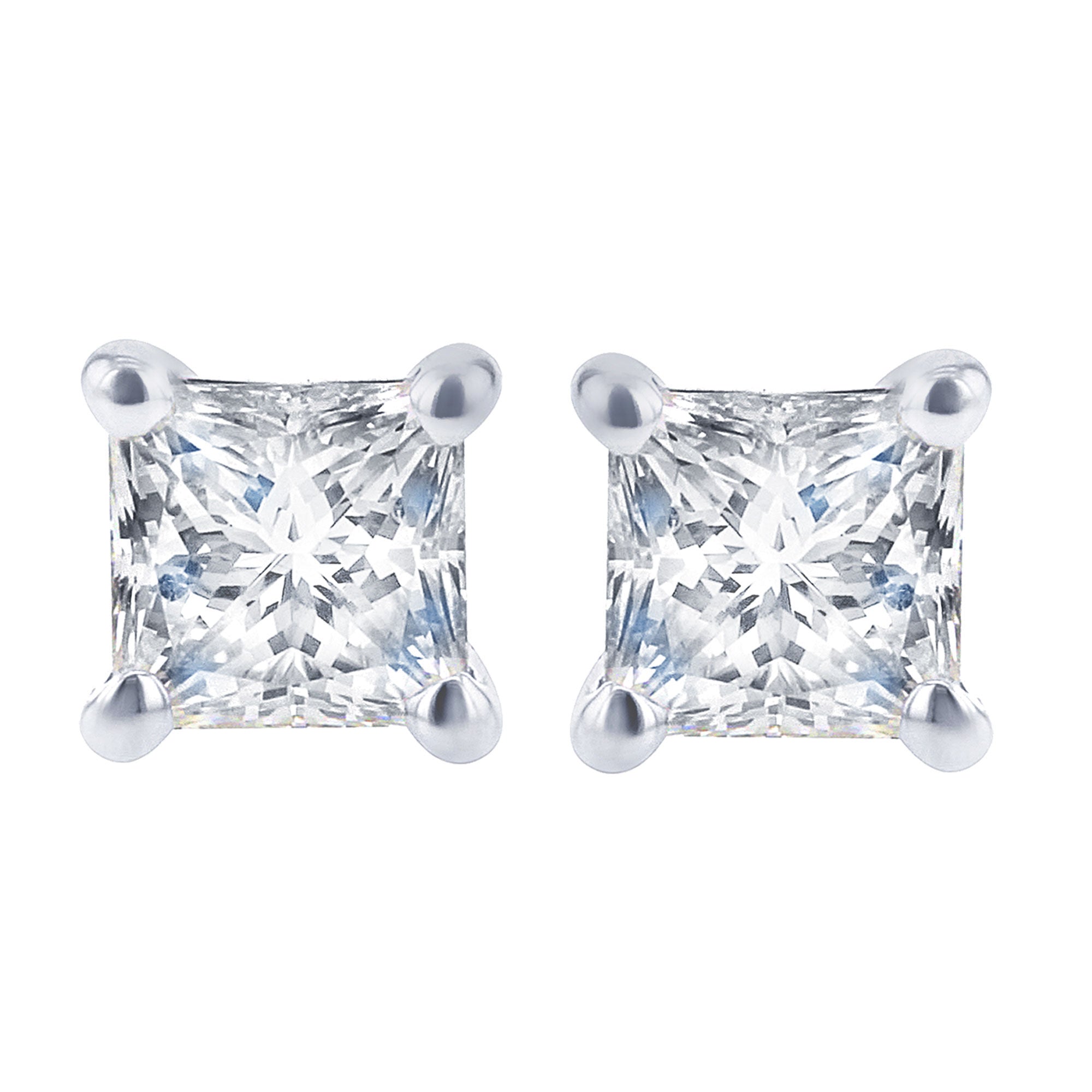 Exclusive Princess Diamond Stud Earrings 5/8ct